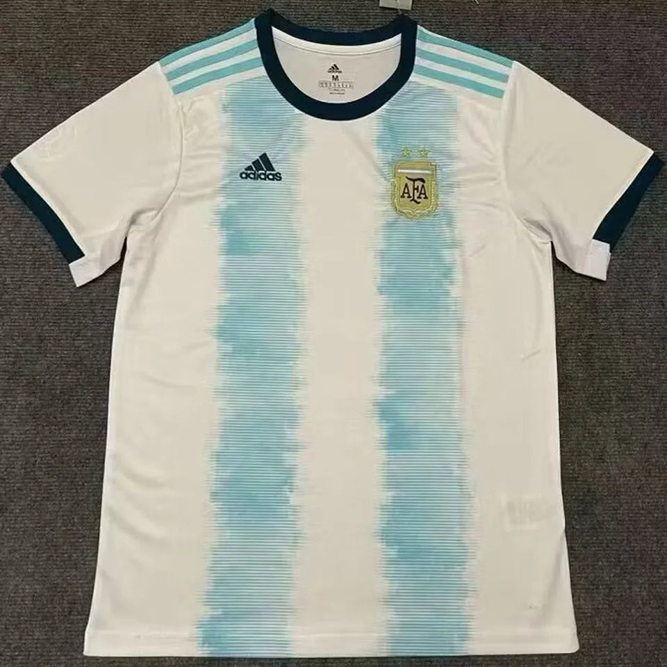 2019 Argentina Home Retro Fans Soccer Jersey Front