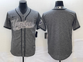 Men's New York Yankees Gray Replica Blank Jerseys Joint Edition
