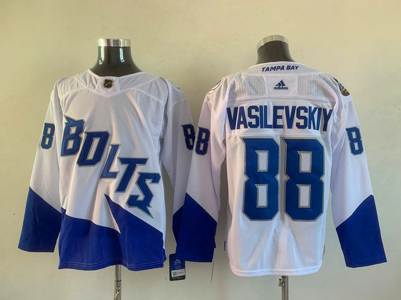 Men's Tampa Bay Lightning Andrei Vasilevskiy #88 White Player Jerseys