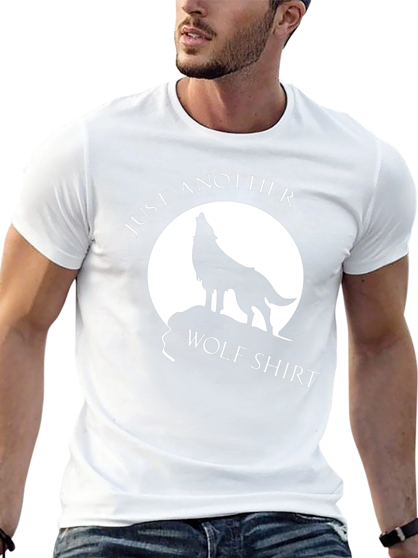 Just Another Wolf Shirt Black Graphic Tee
