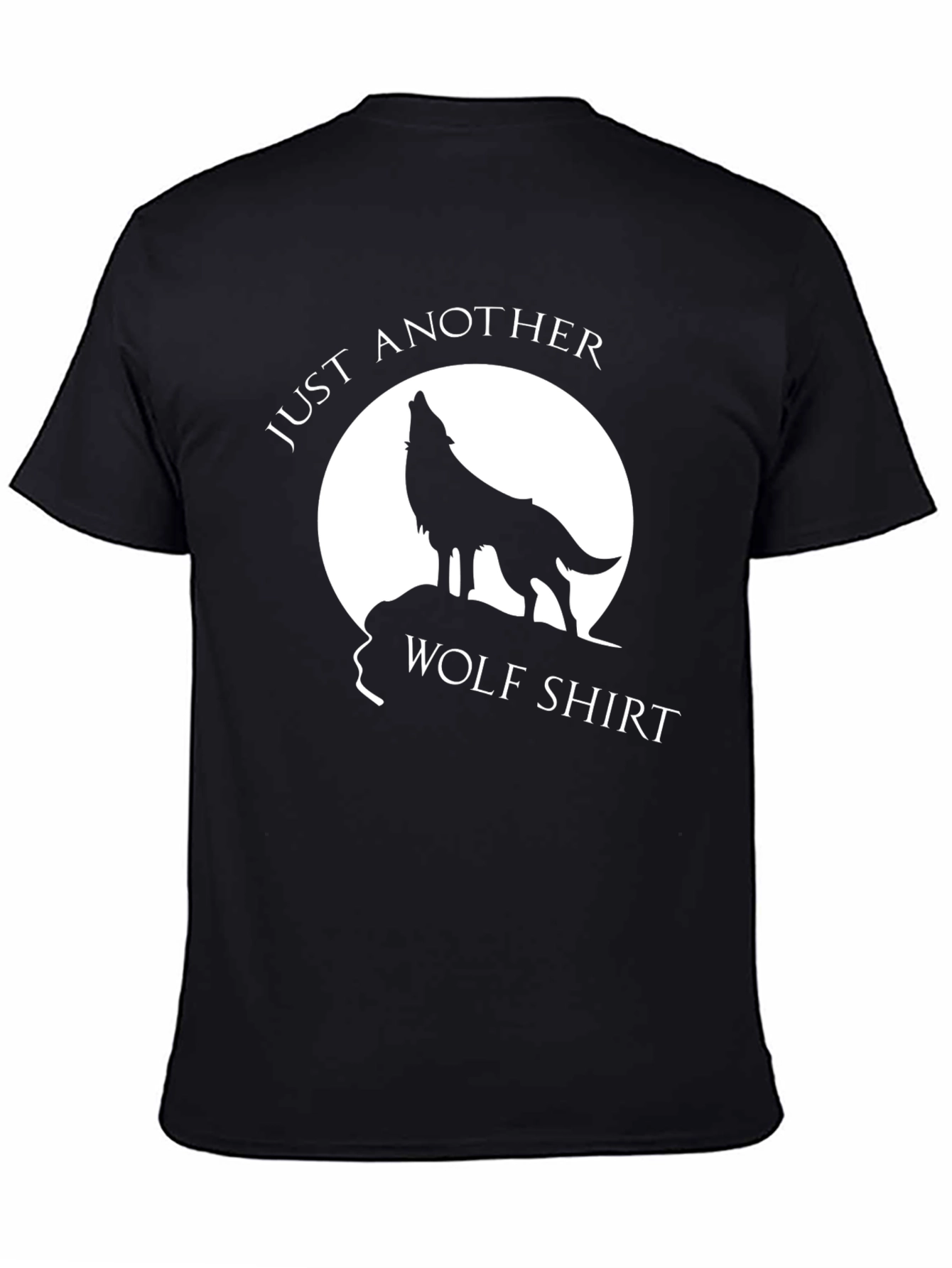 Just Another Wolf Shirt Black Graphic Tee