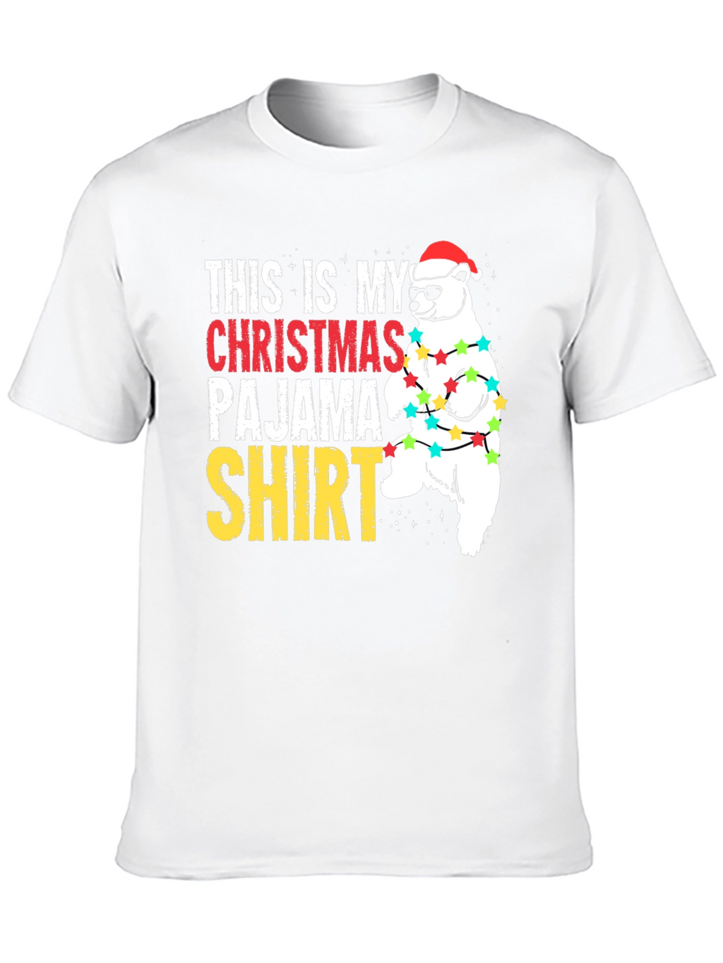 Christmas Pajama Shirt Bear T-Shirt