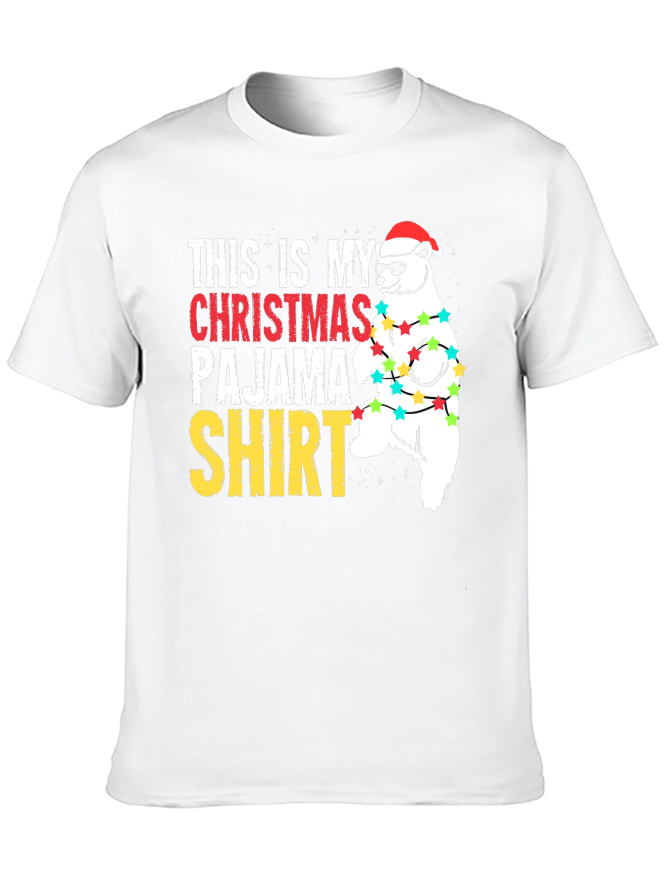 Christmas Pajama Shirt Bear T-Shirt