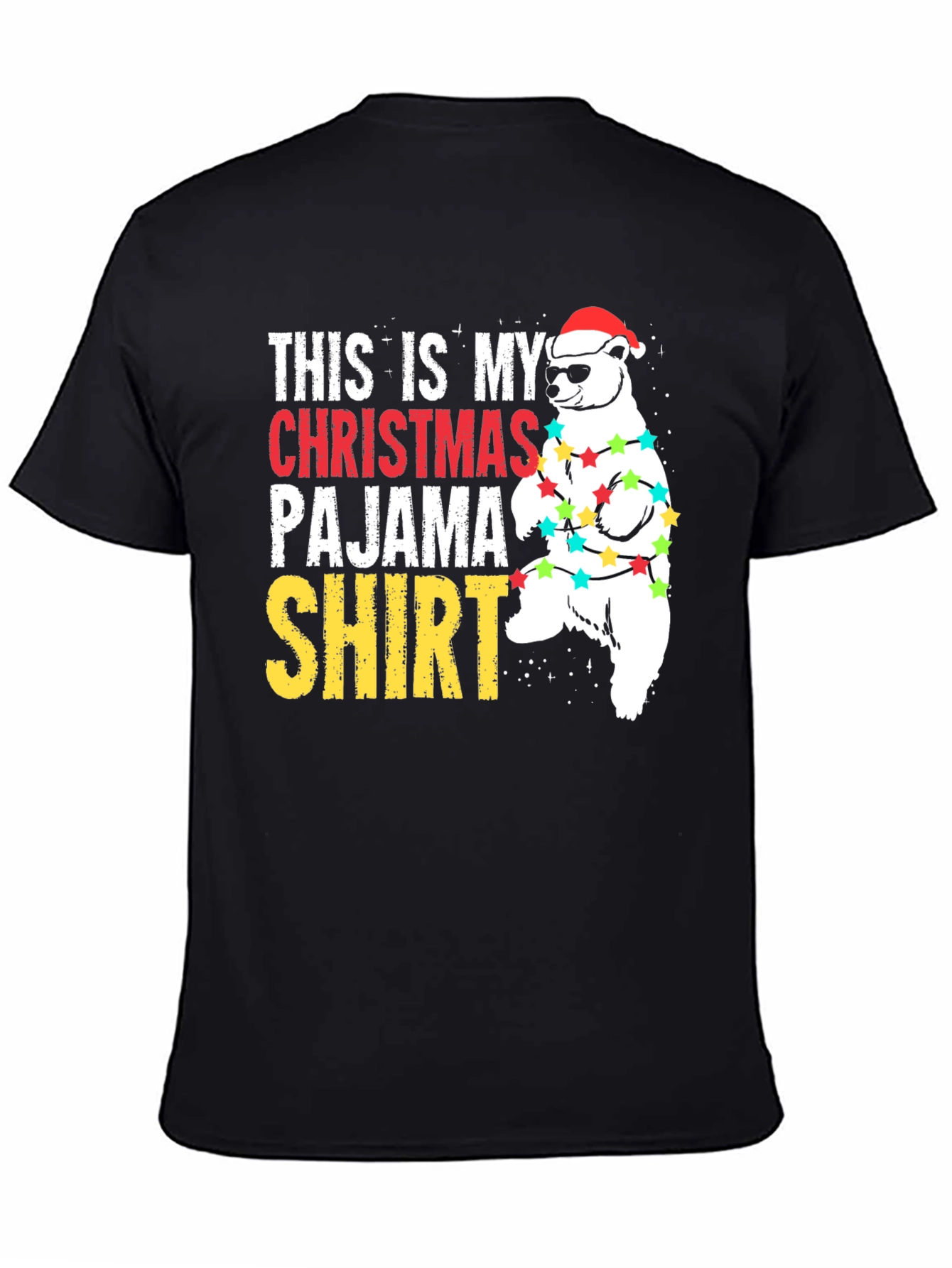 Christmas Pajama Shirt Bear T-Shirt