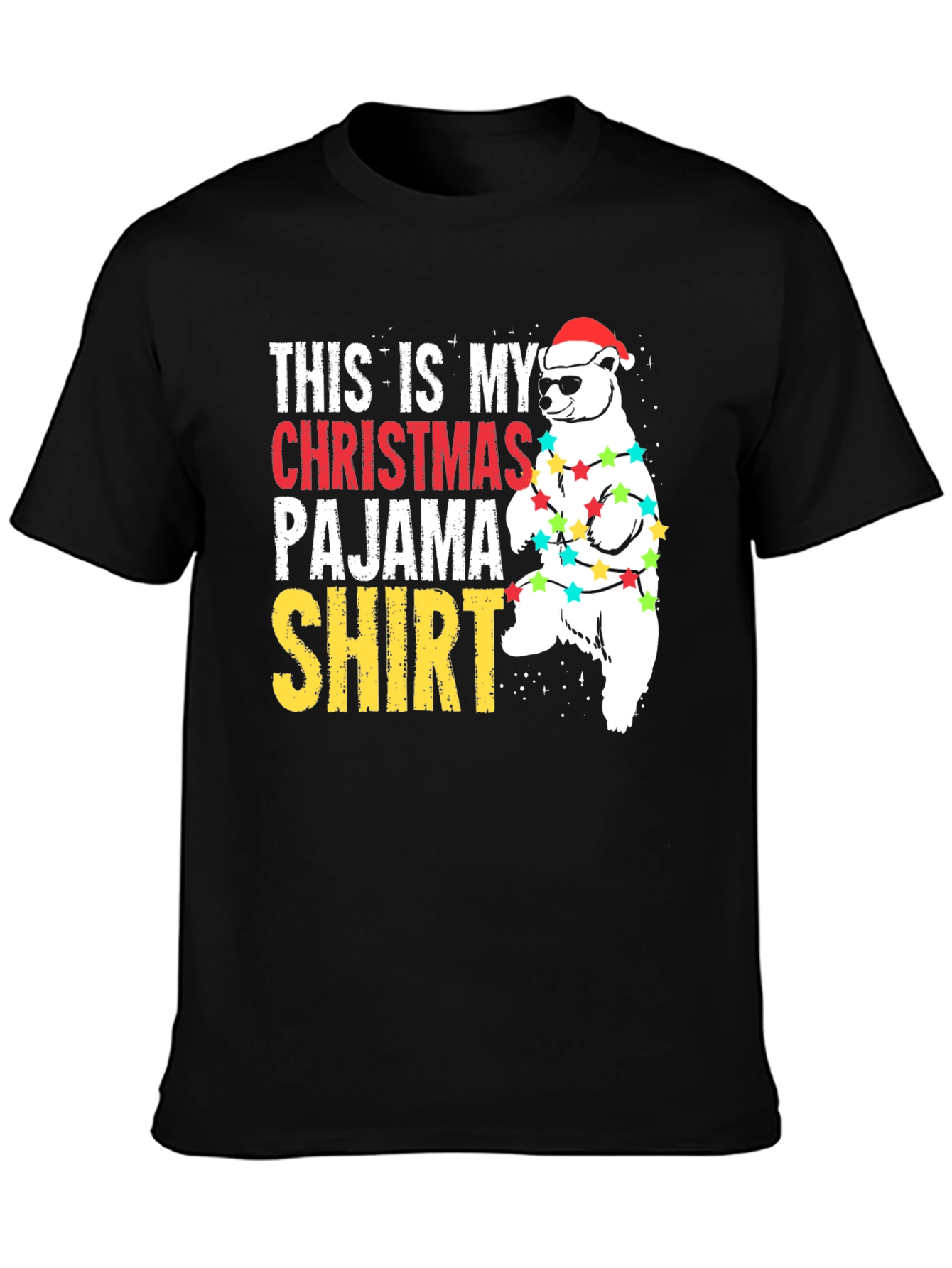 Christmas Pajama Shirt Bear T-Shirt