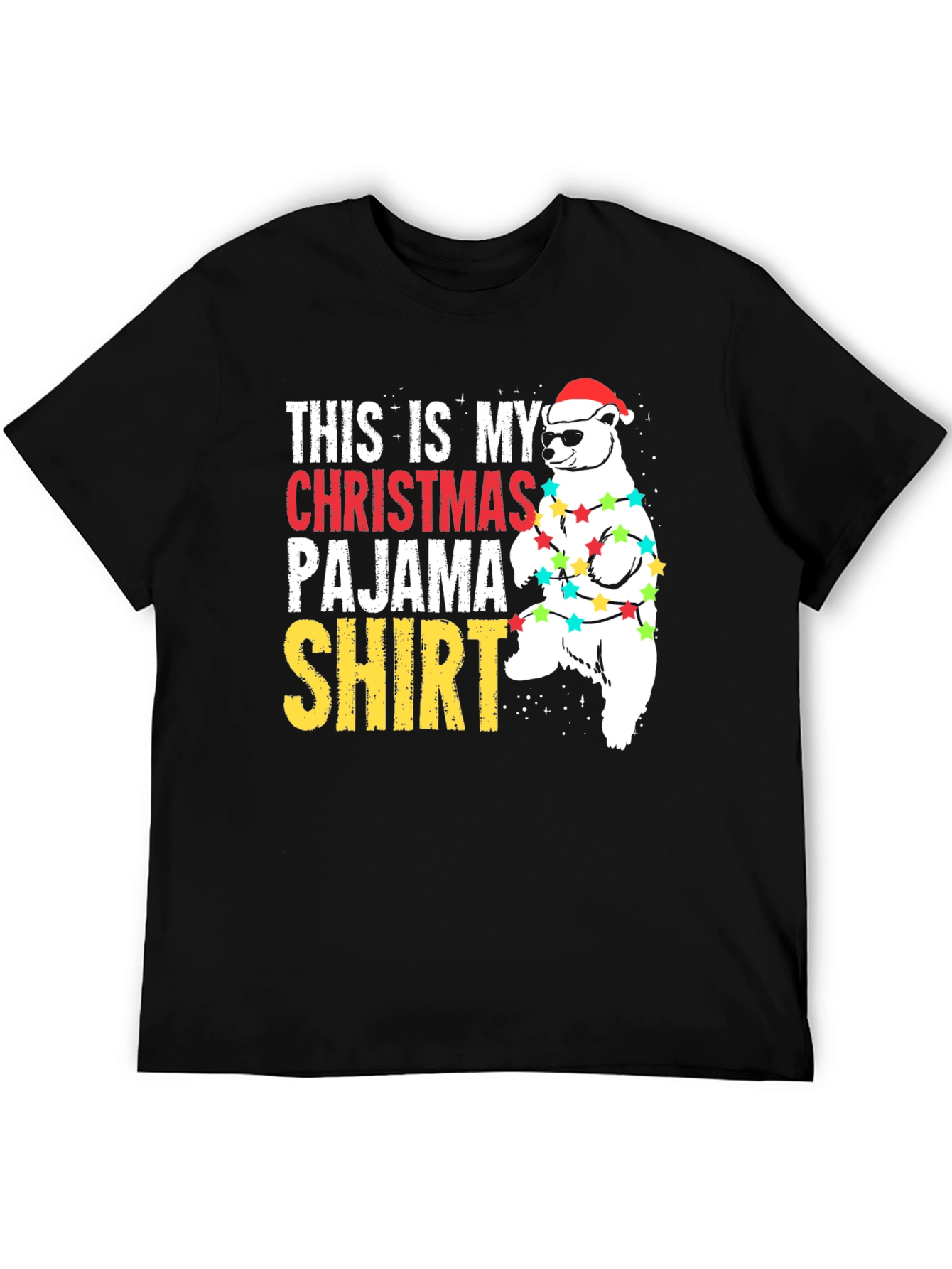 Christmas Pajama Shirt Bear T-Shirt