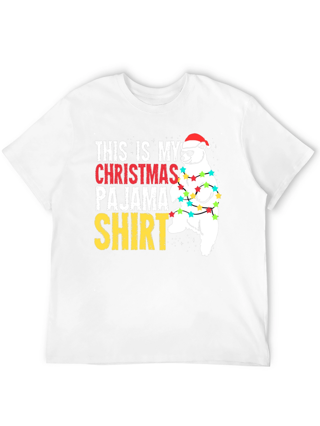 Christmas Pajama Shirt Bear T-Shirt