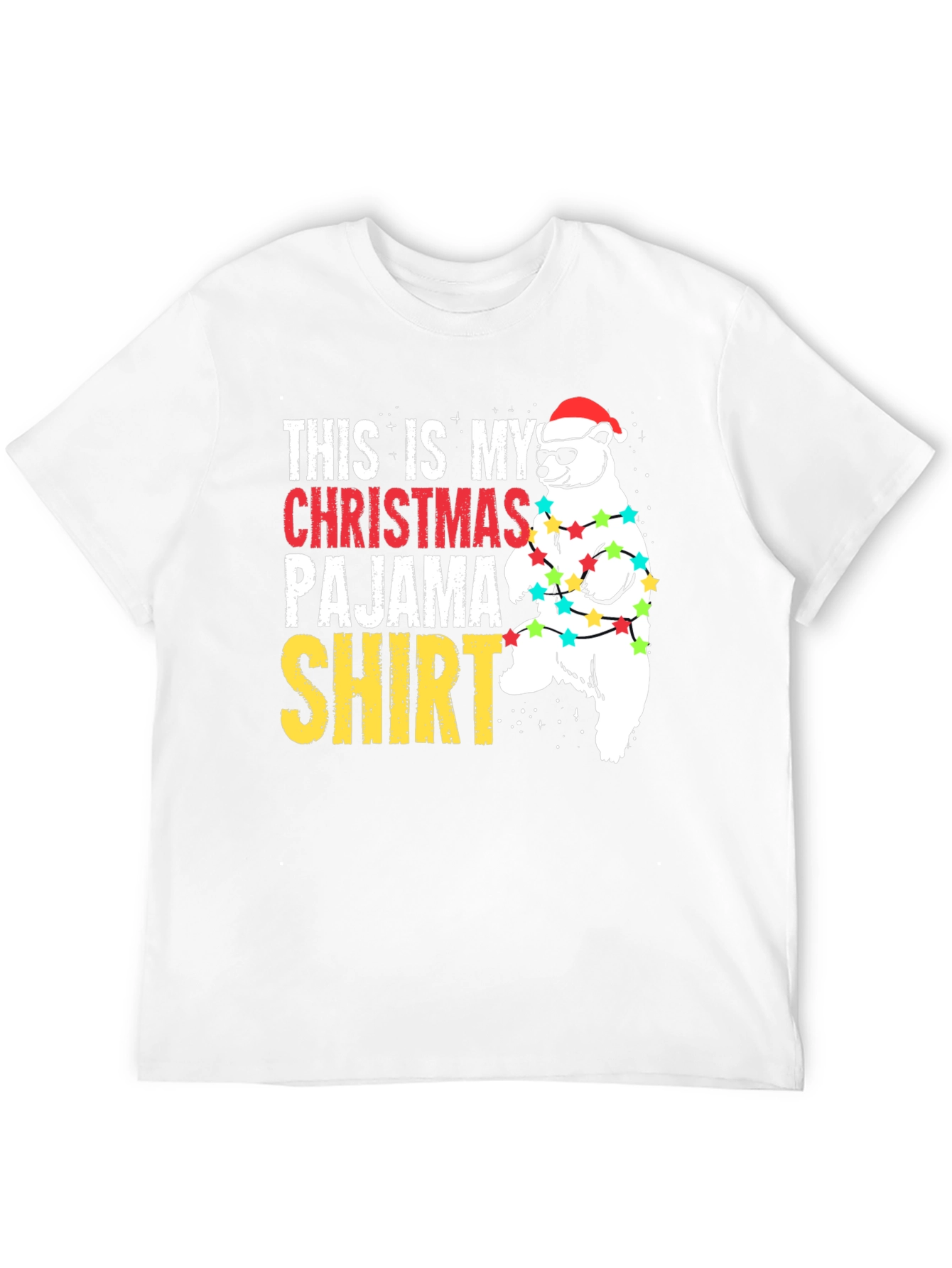 Christmas Pajama Shirt Bear T-Shirt