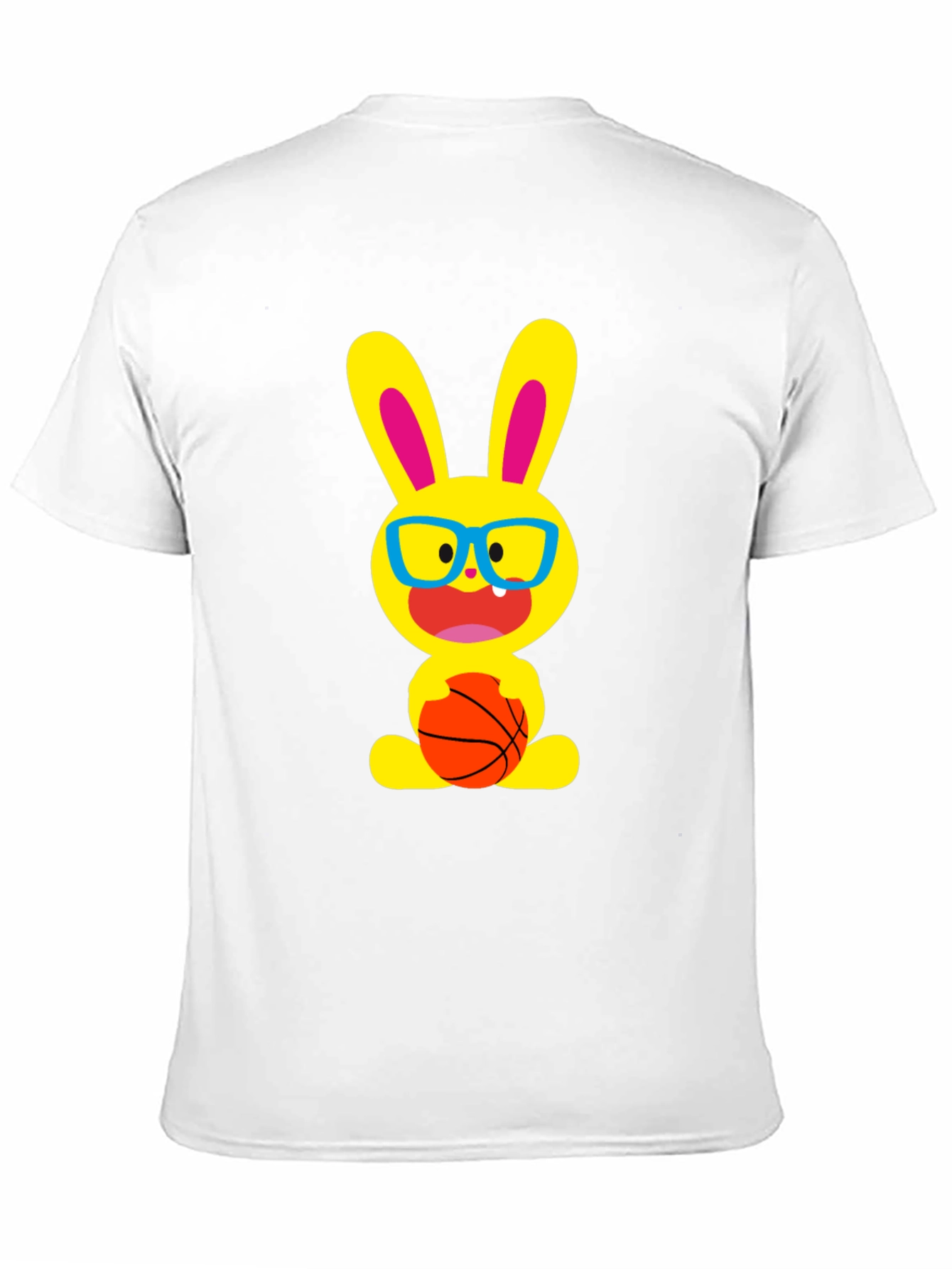 Funny Bunny Basketball T-Shirt - Black