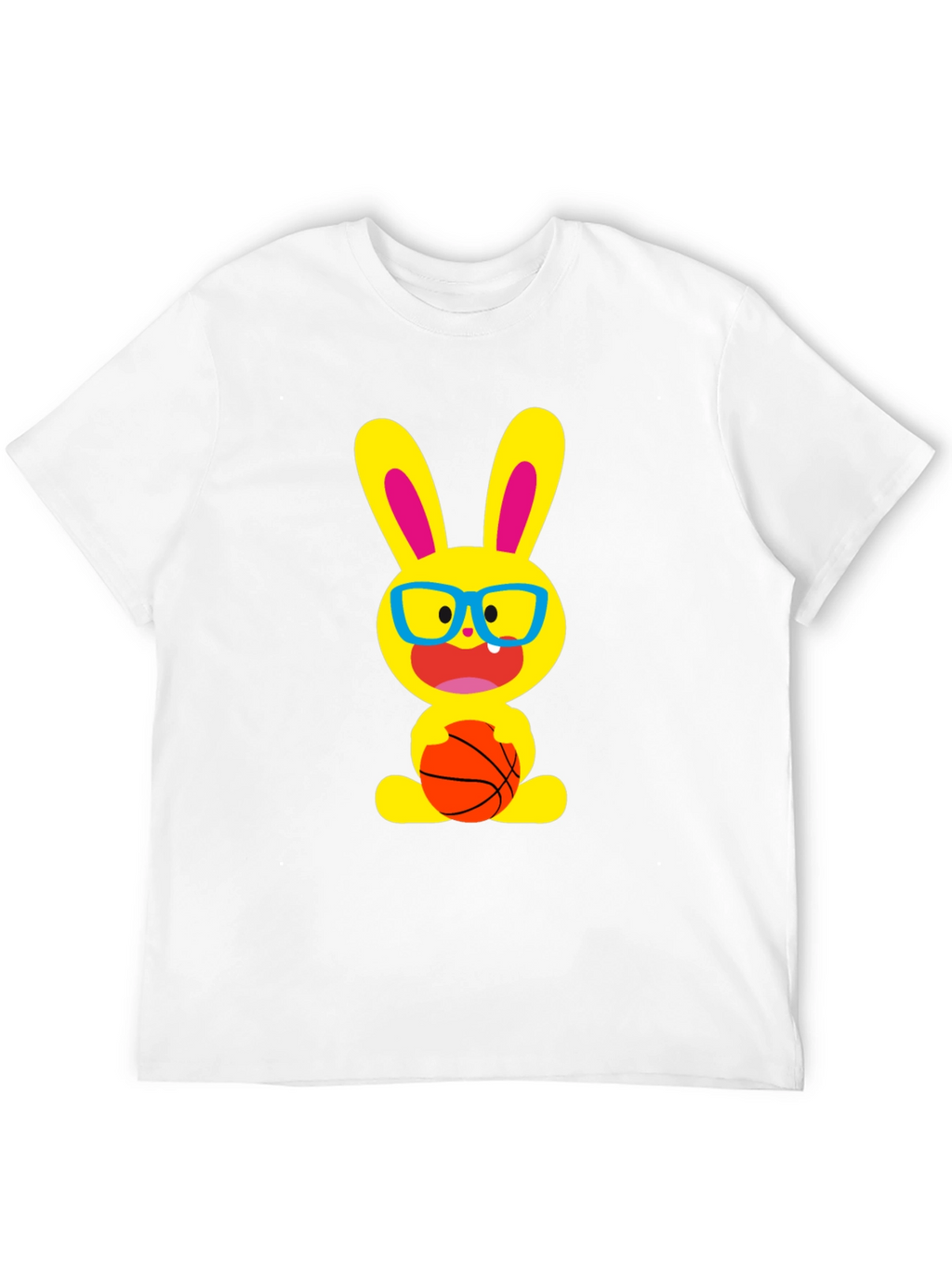 Funny Bunny Basketball T-Shirt - Black