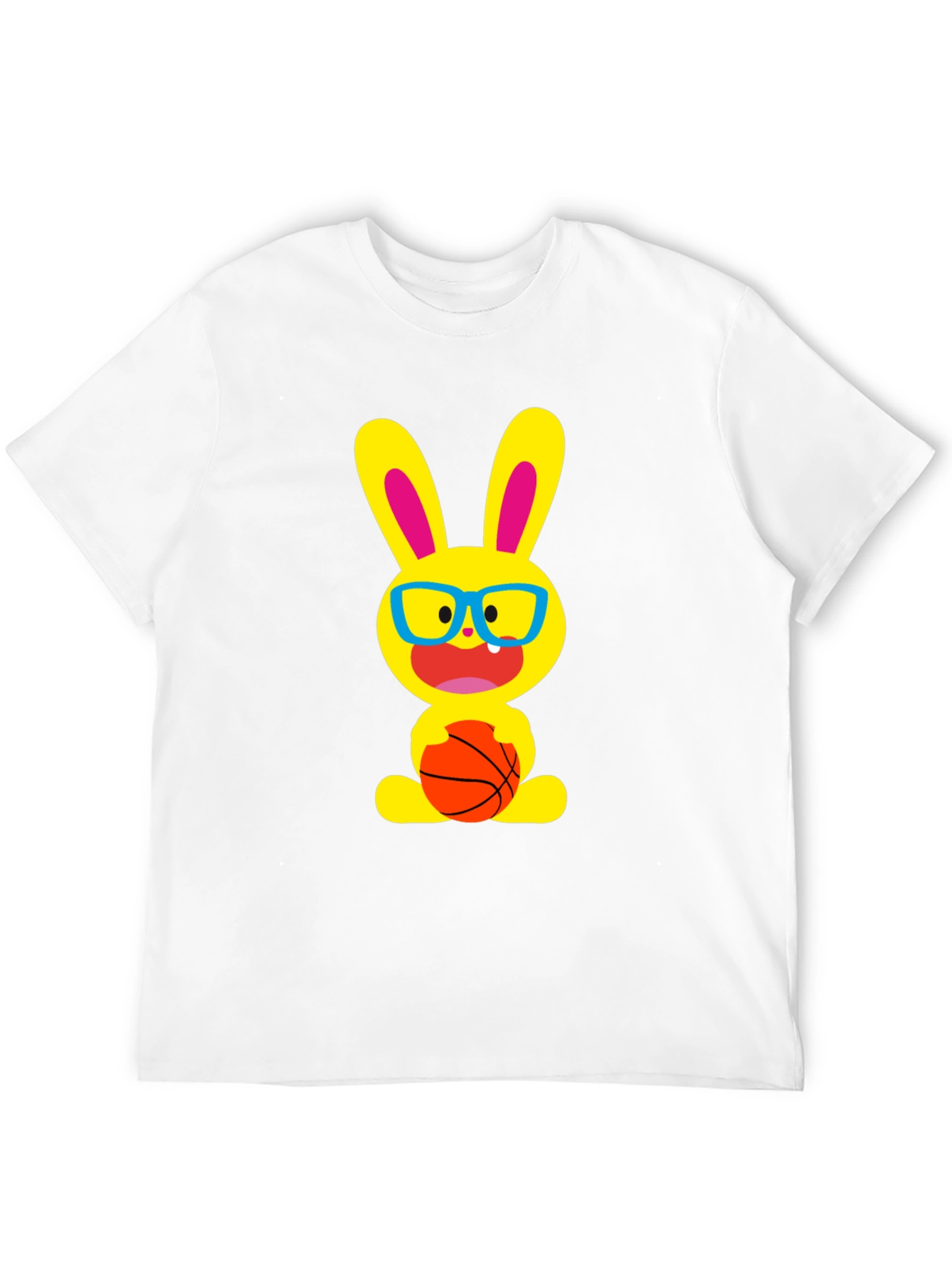 Funny Bunny Basketball T-Shirt - Black