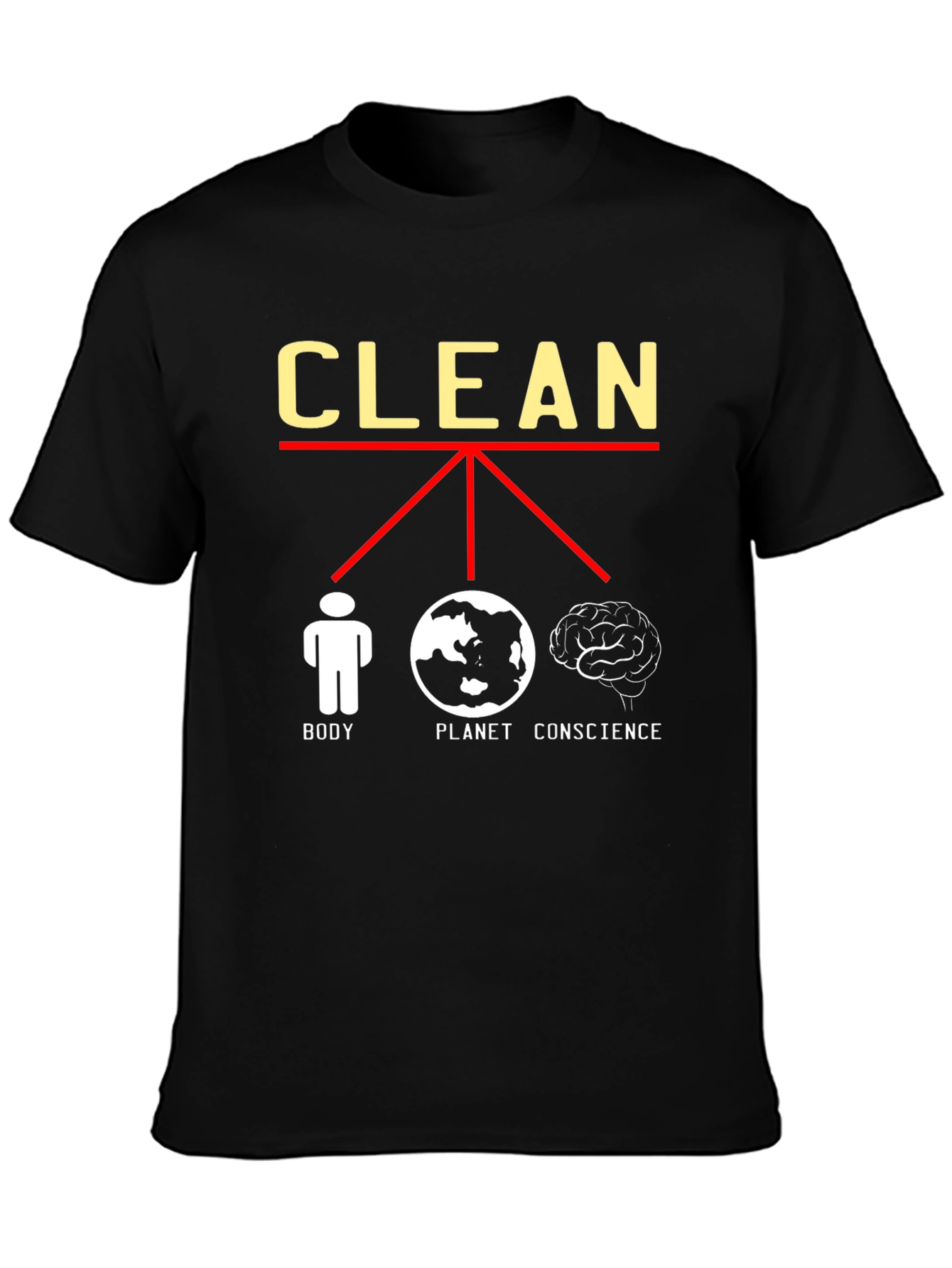 Clean Body Planet Conscience Graphic Tee