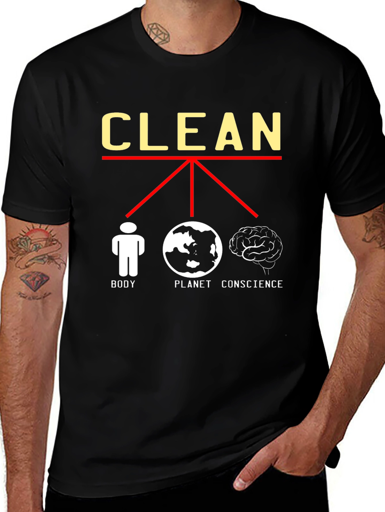 Clean Body Planet Conscience Graphic Tee