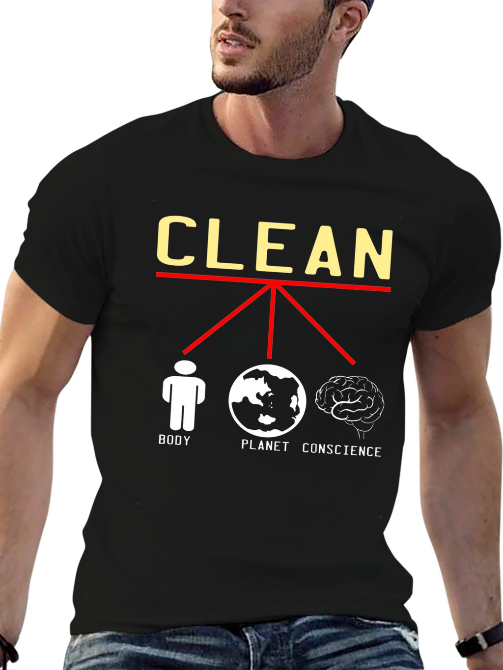 Clean Body Planet Conscience Graphic Tee