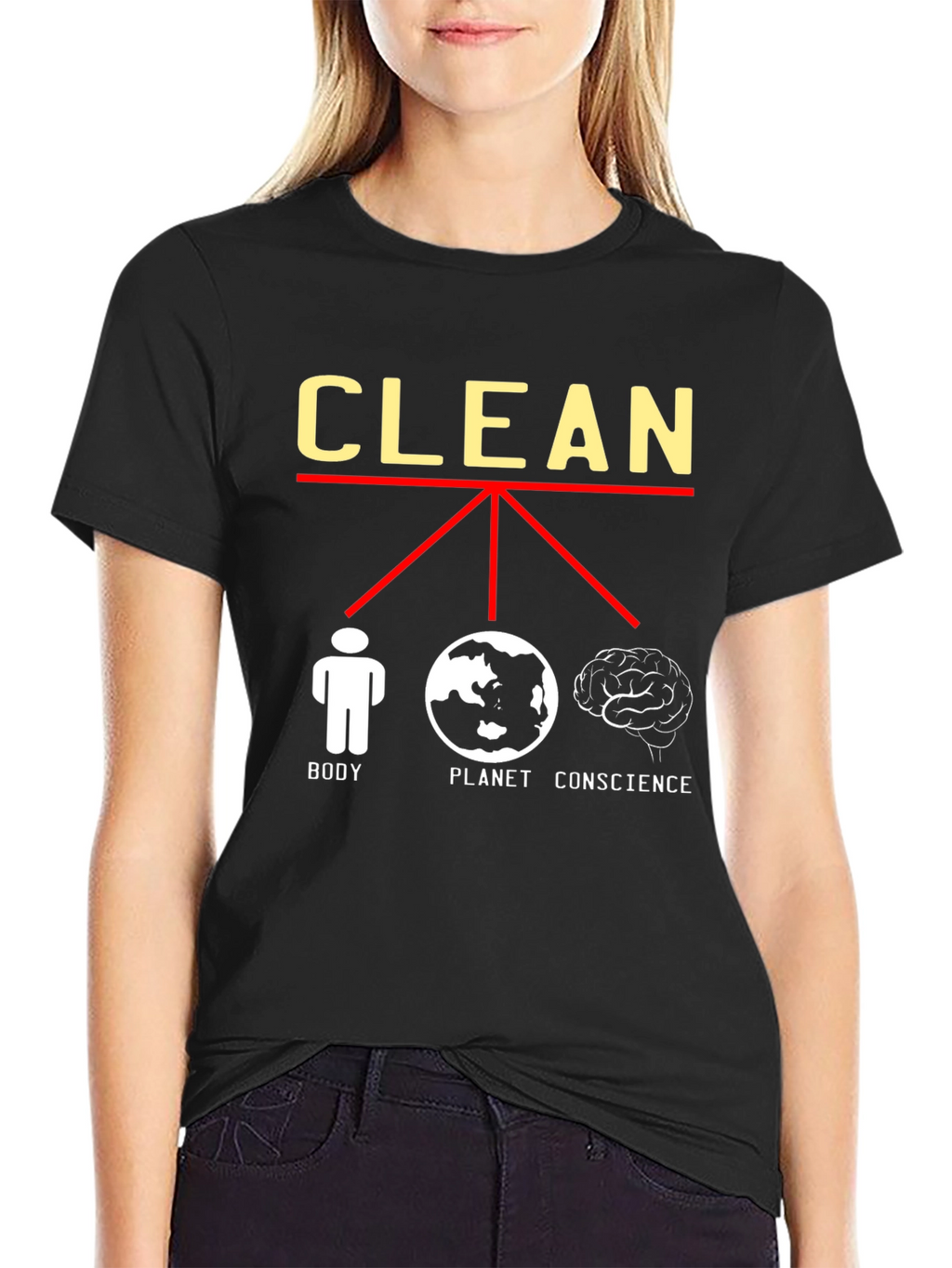 Clean Body Planet Conscience Graphic Tee