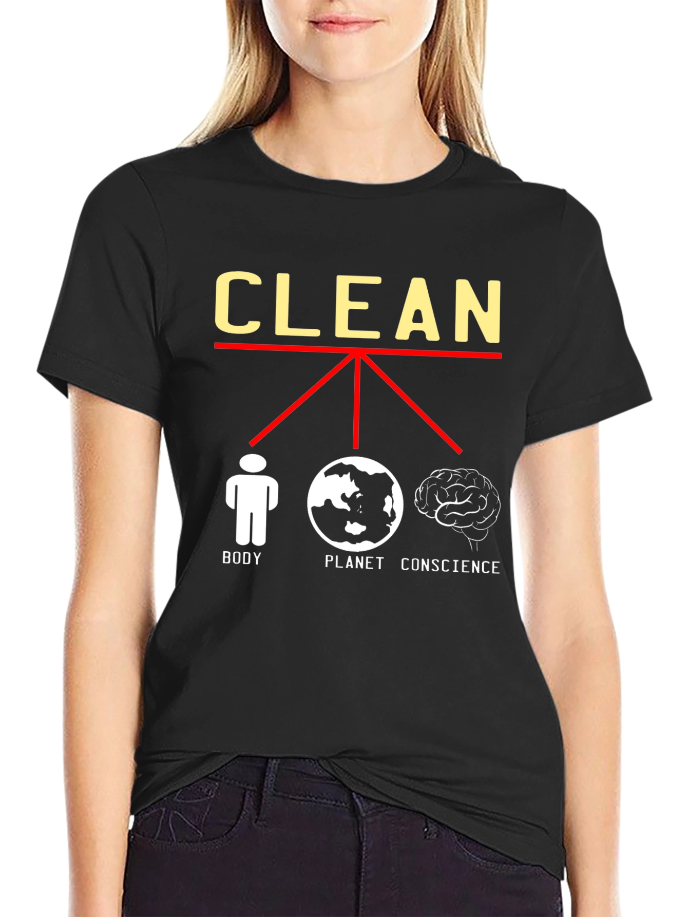 Clean Body Planet Conscience Graphic Tee