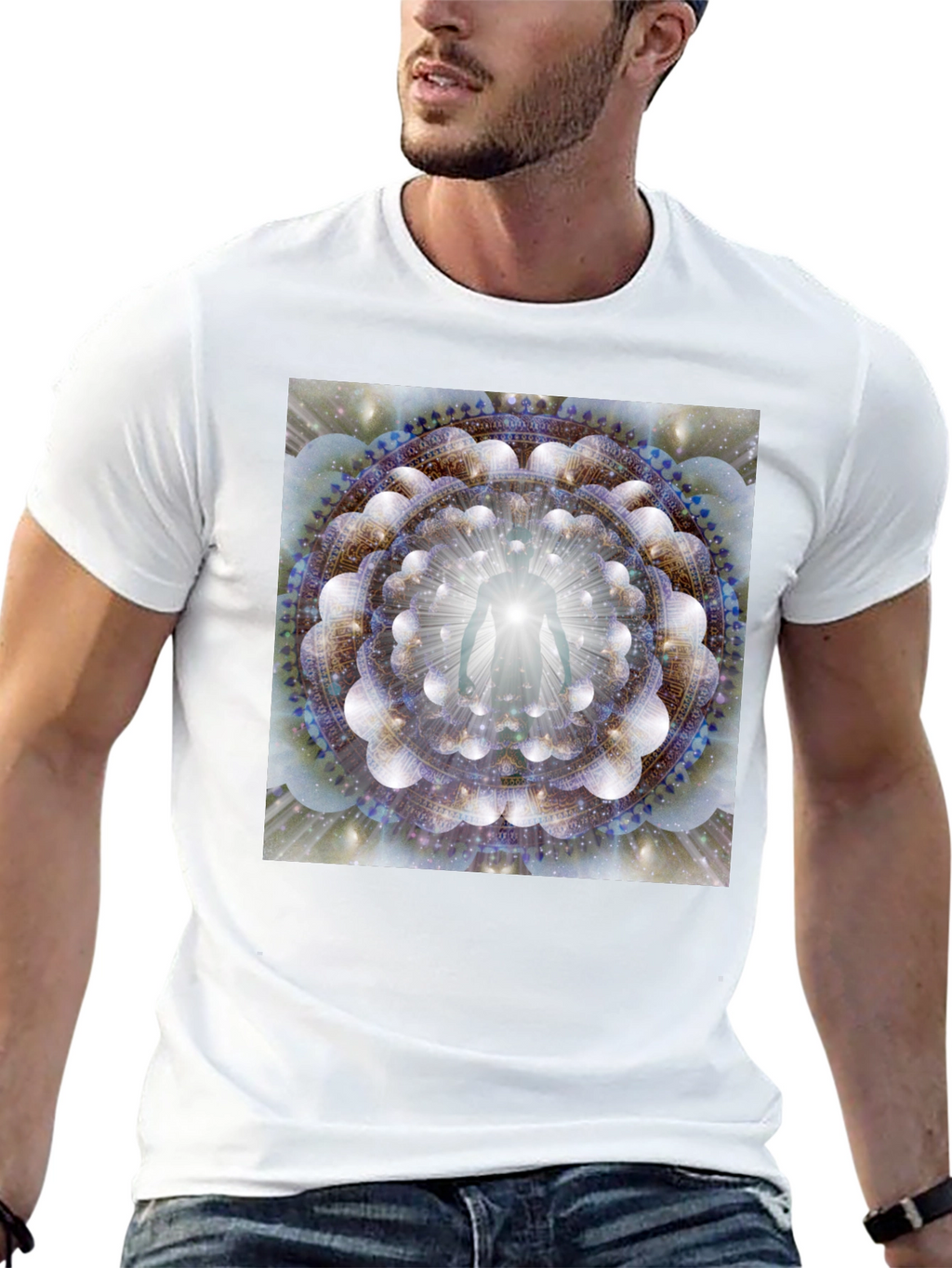 Enlightened Being Mandala Black T-Shirt