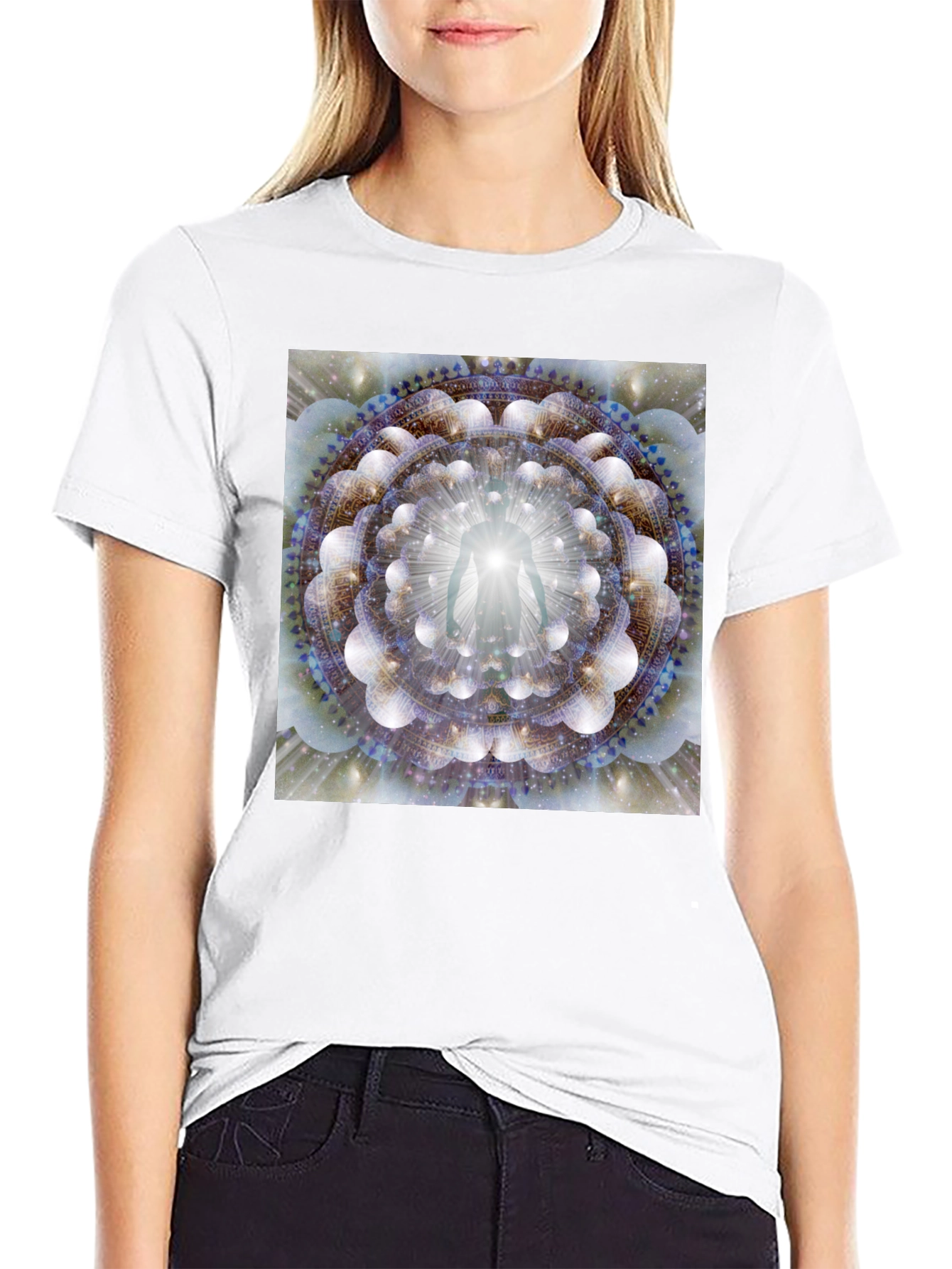Enlightened Being Mandala Black T-Shirt