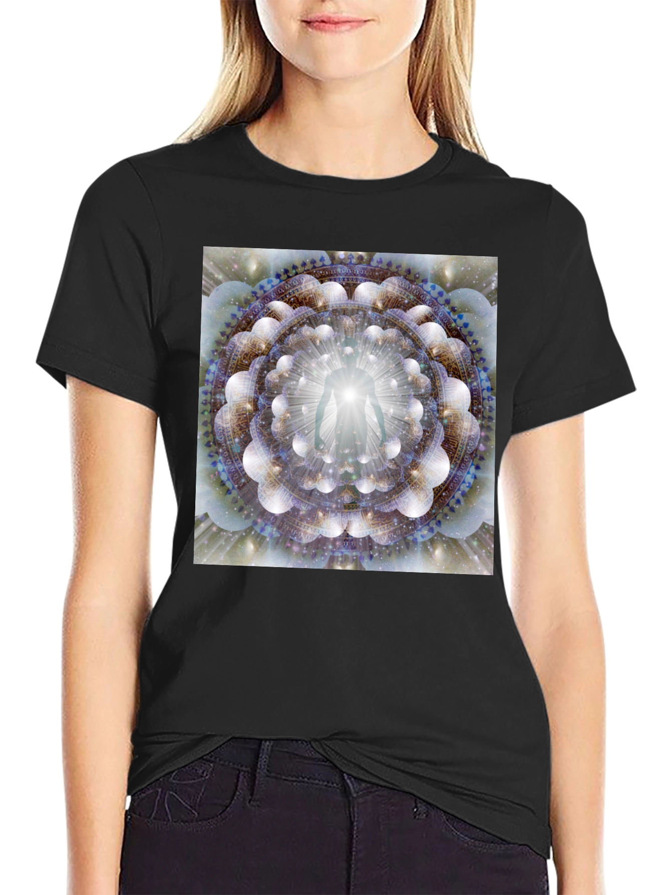 Enlightened Being Mandala Black T-Shirt