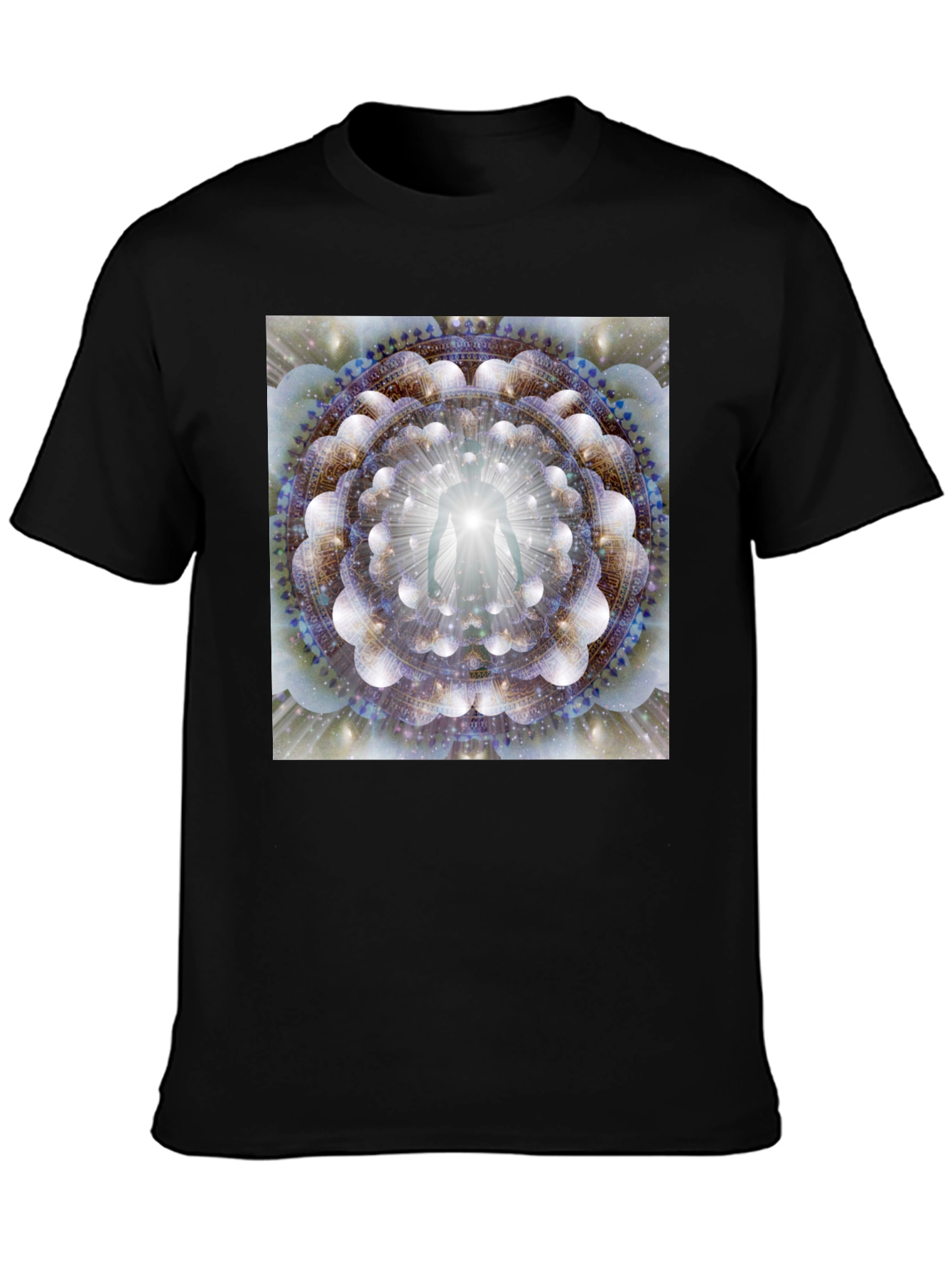 Enlightened Being Mandala Black T-Shirt