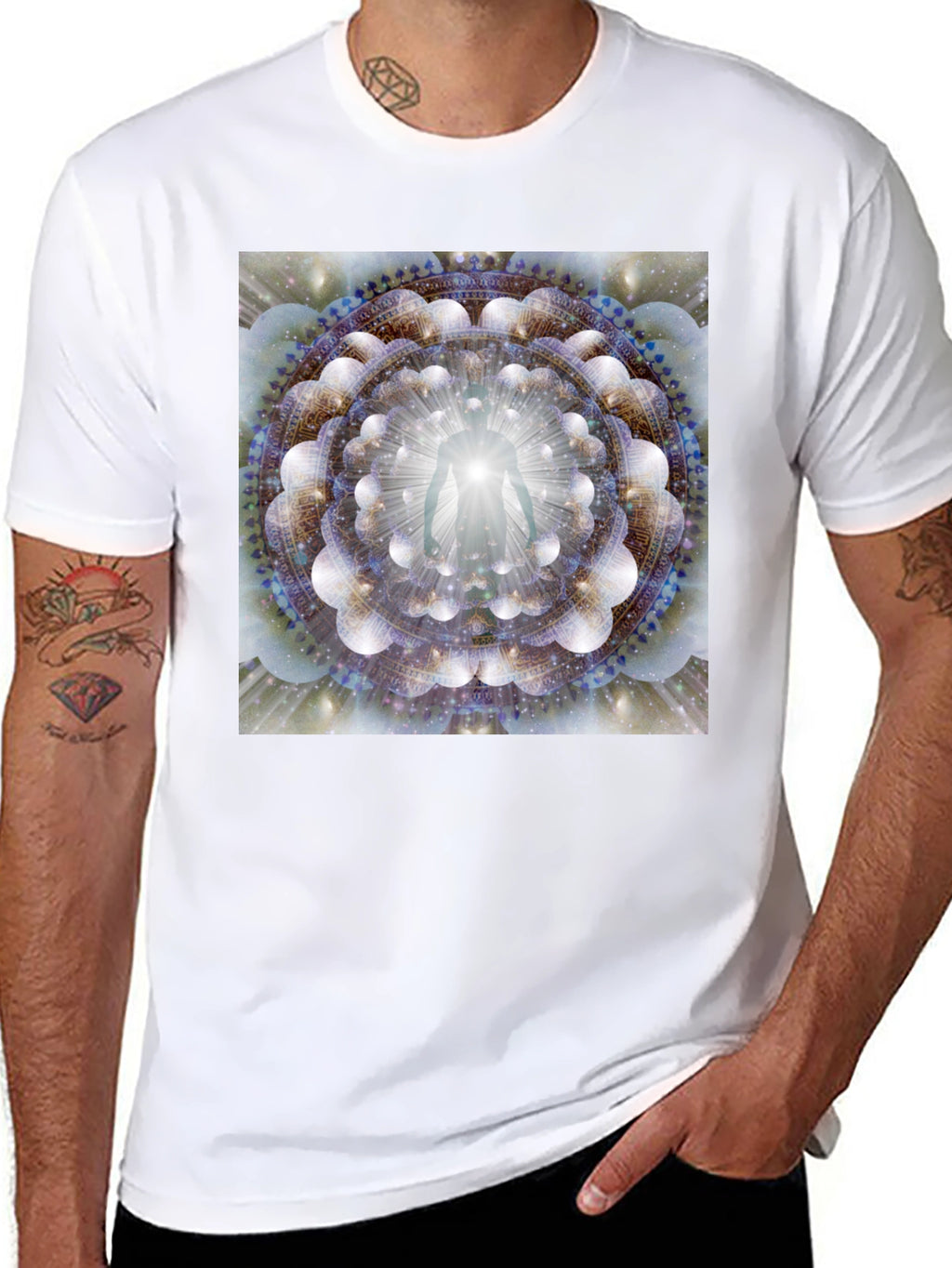 Enlightened Being Mandala Black T-Shirt