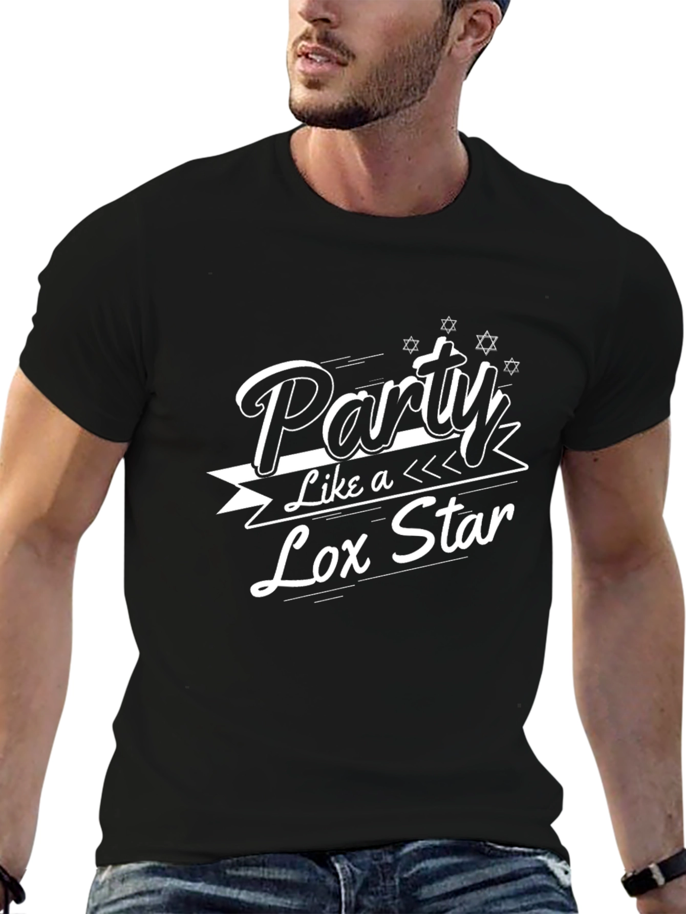 Party Like a Lox Star Black T-Shirt