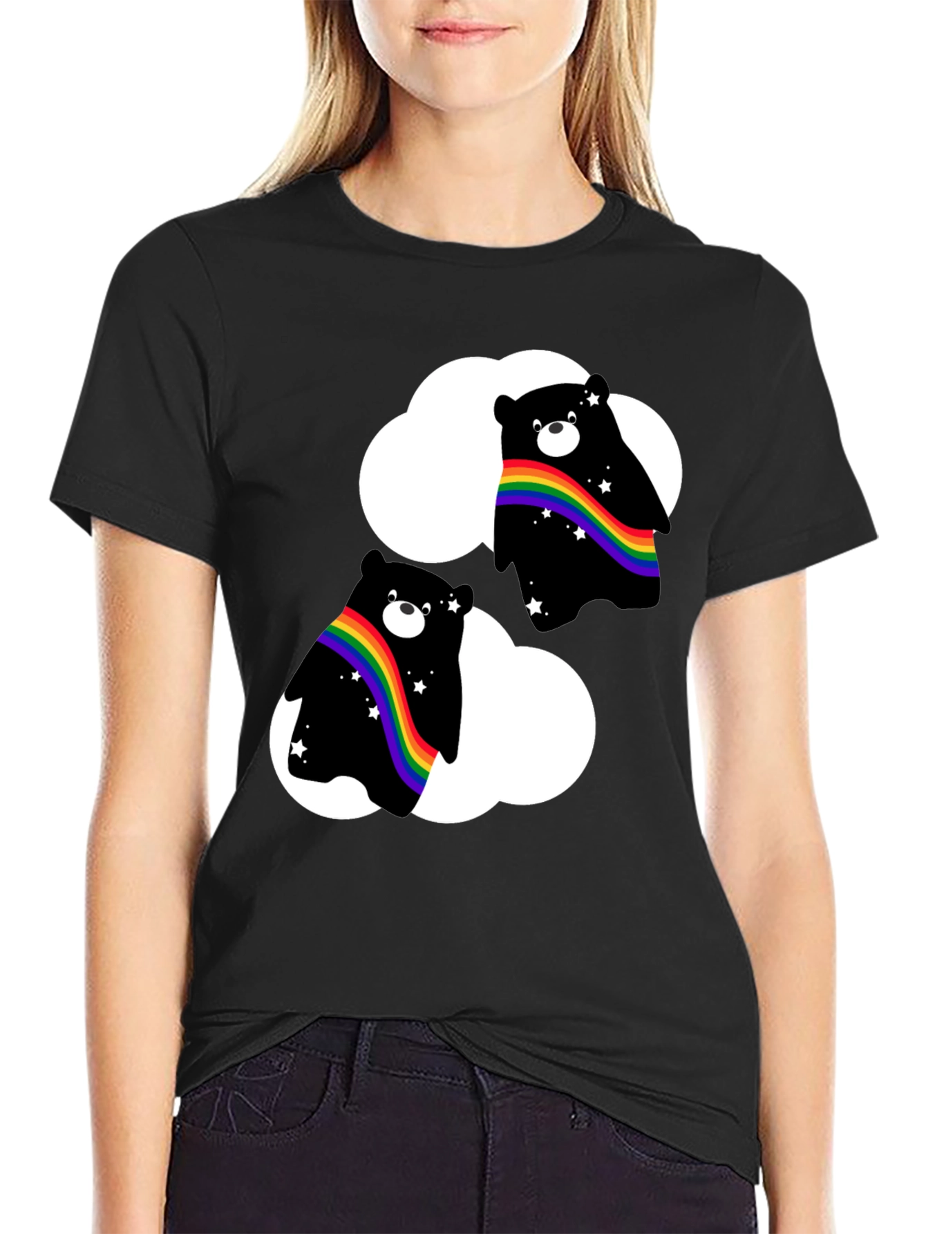 Rainbow Bear Cloud T-Shirt - Pride Style