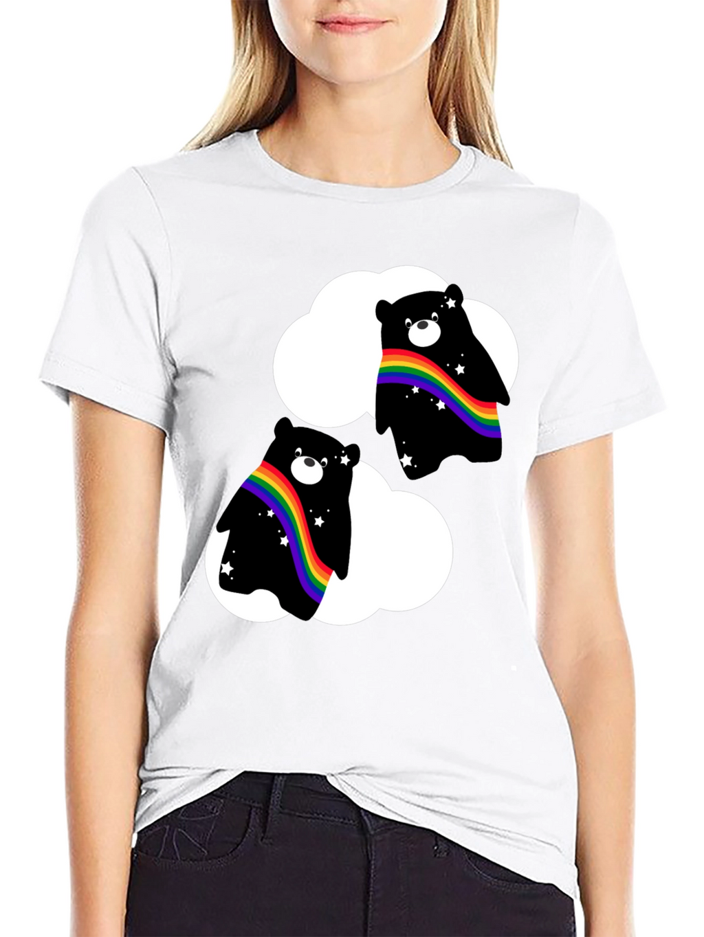 Rainbow Bear Cloud T-Shirt - Pride Style