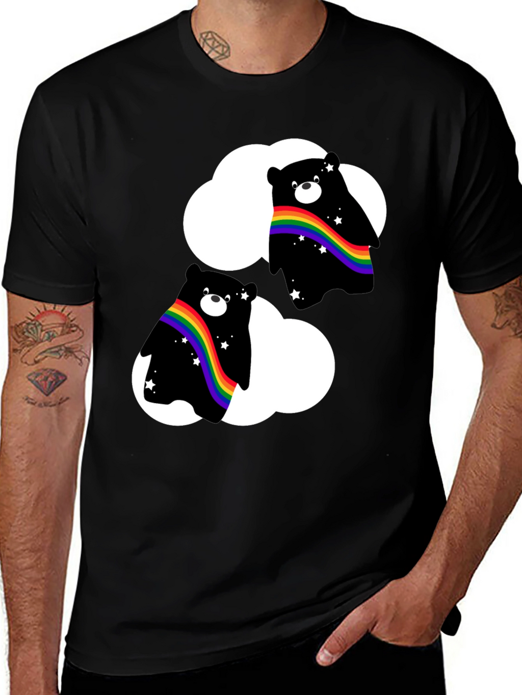 Rainbow Bear Cloud T-Shirt - Pride Style