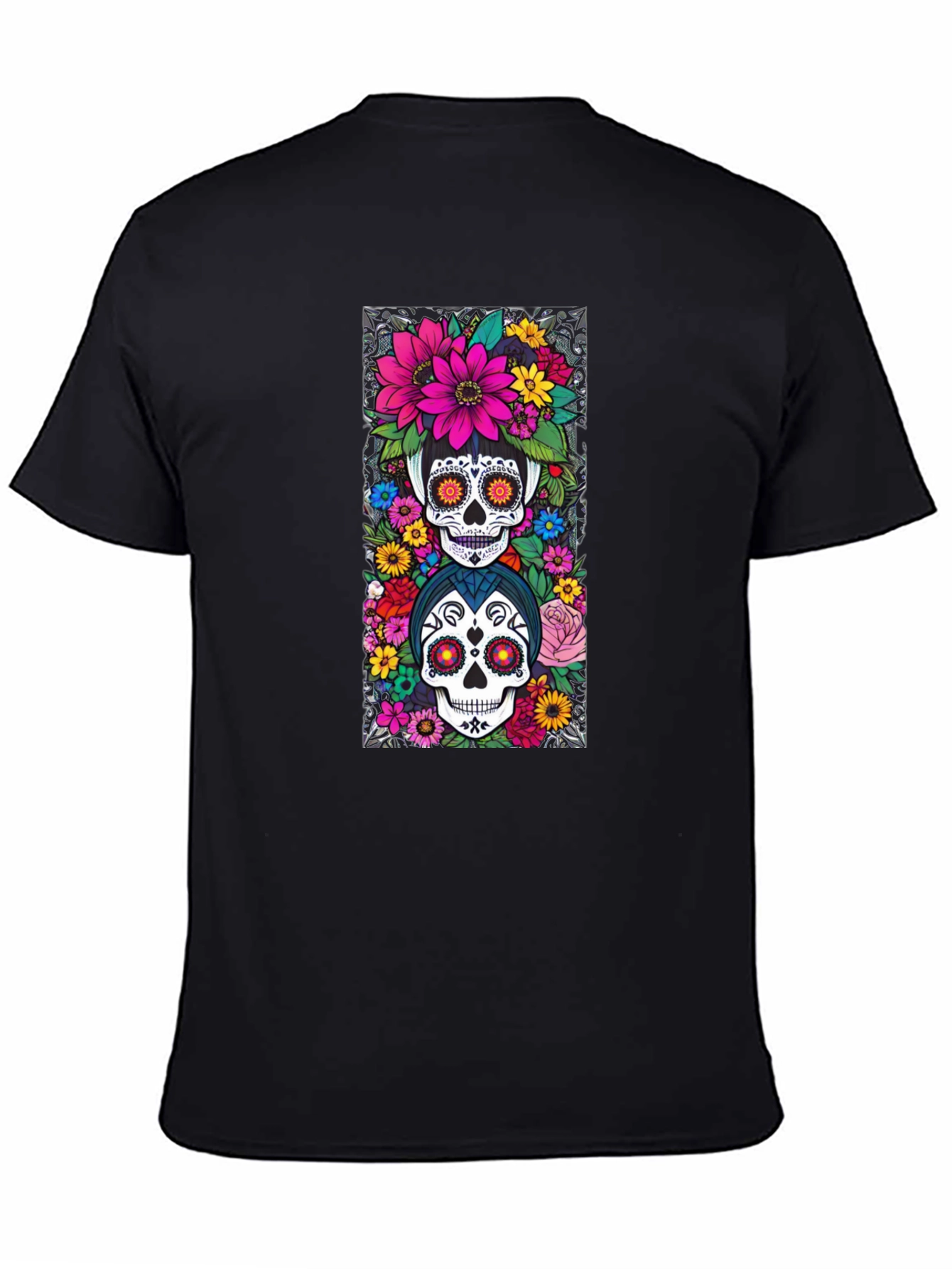 Day of the Dead Sugar Skull Floral T-Shirt