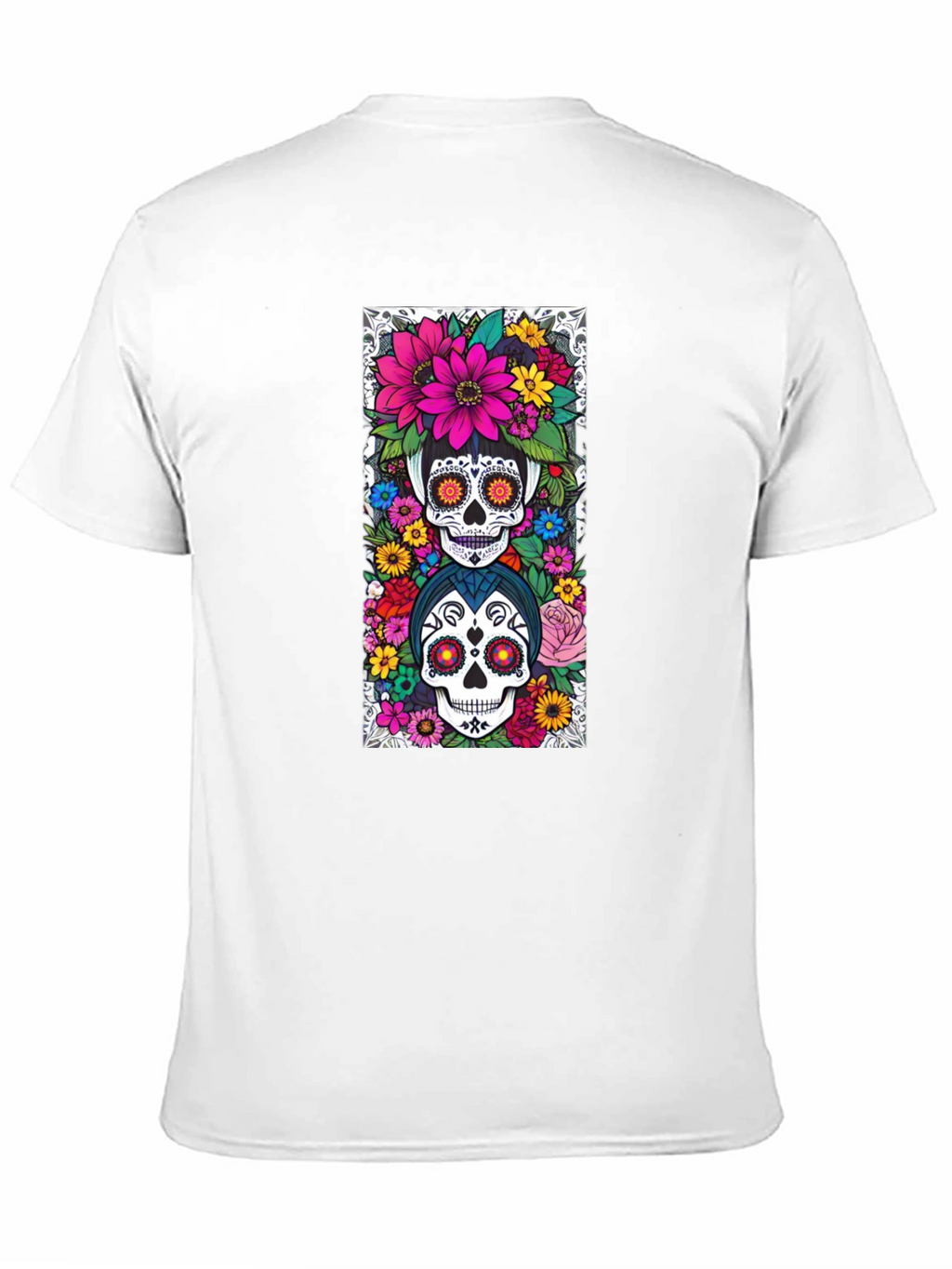 Day of the Dead Sugar Skull Floral T-Shirt