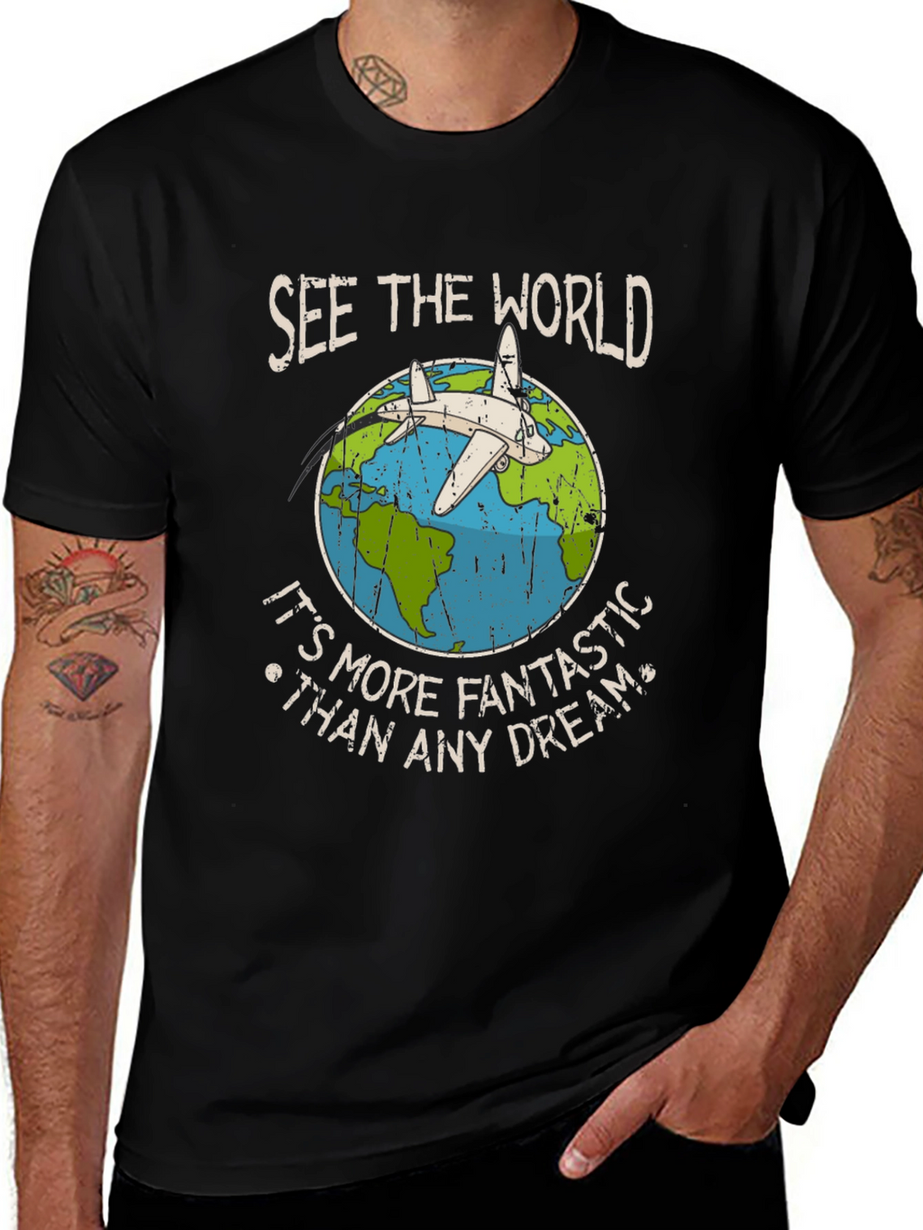 See The World Airplane Graphic T-Shirt