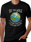 See The World Airplane Graphic T-Shirt