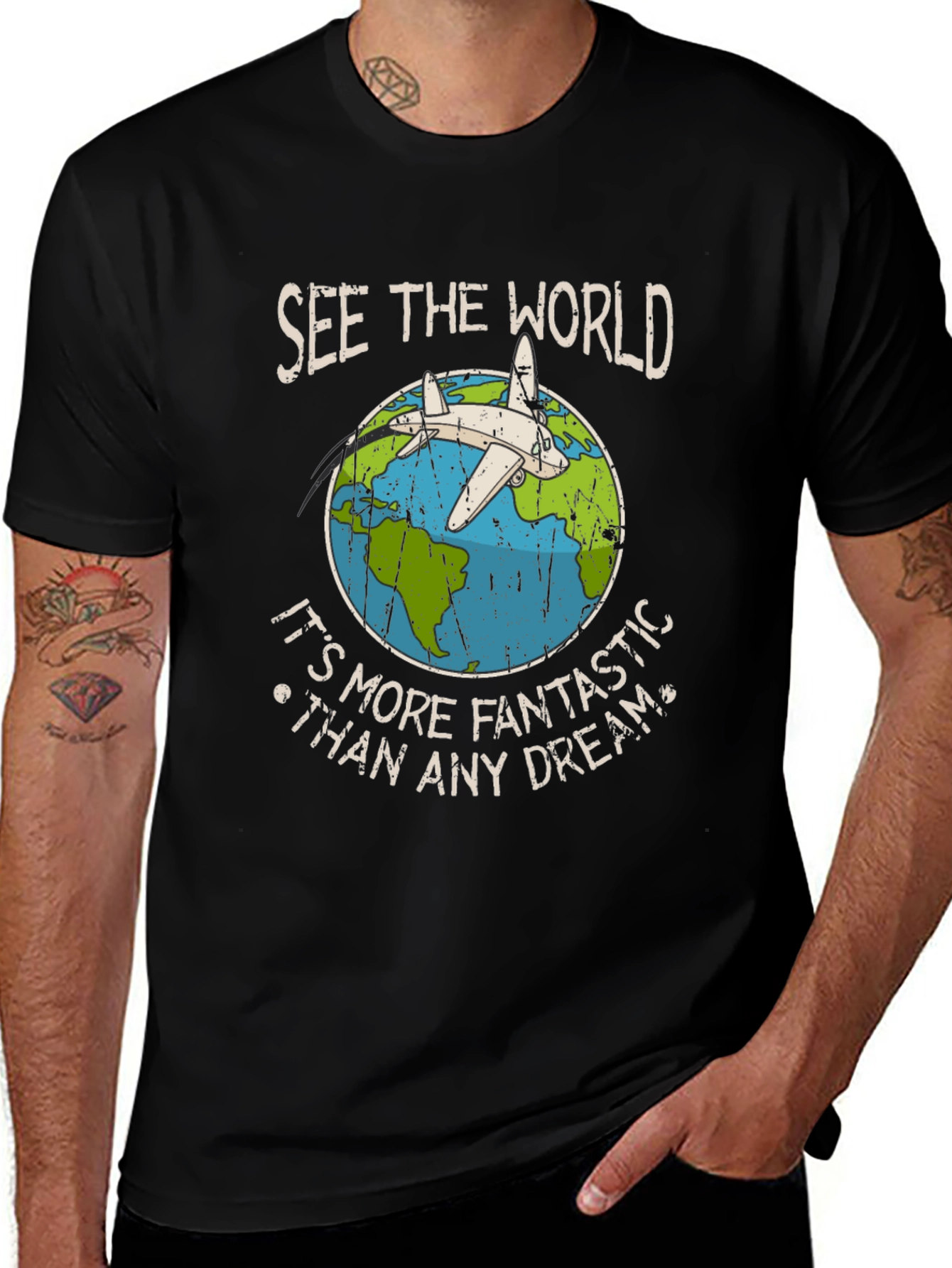 See The World Airplane Graphic T-Shirt