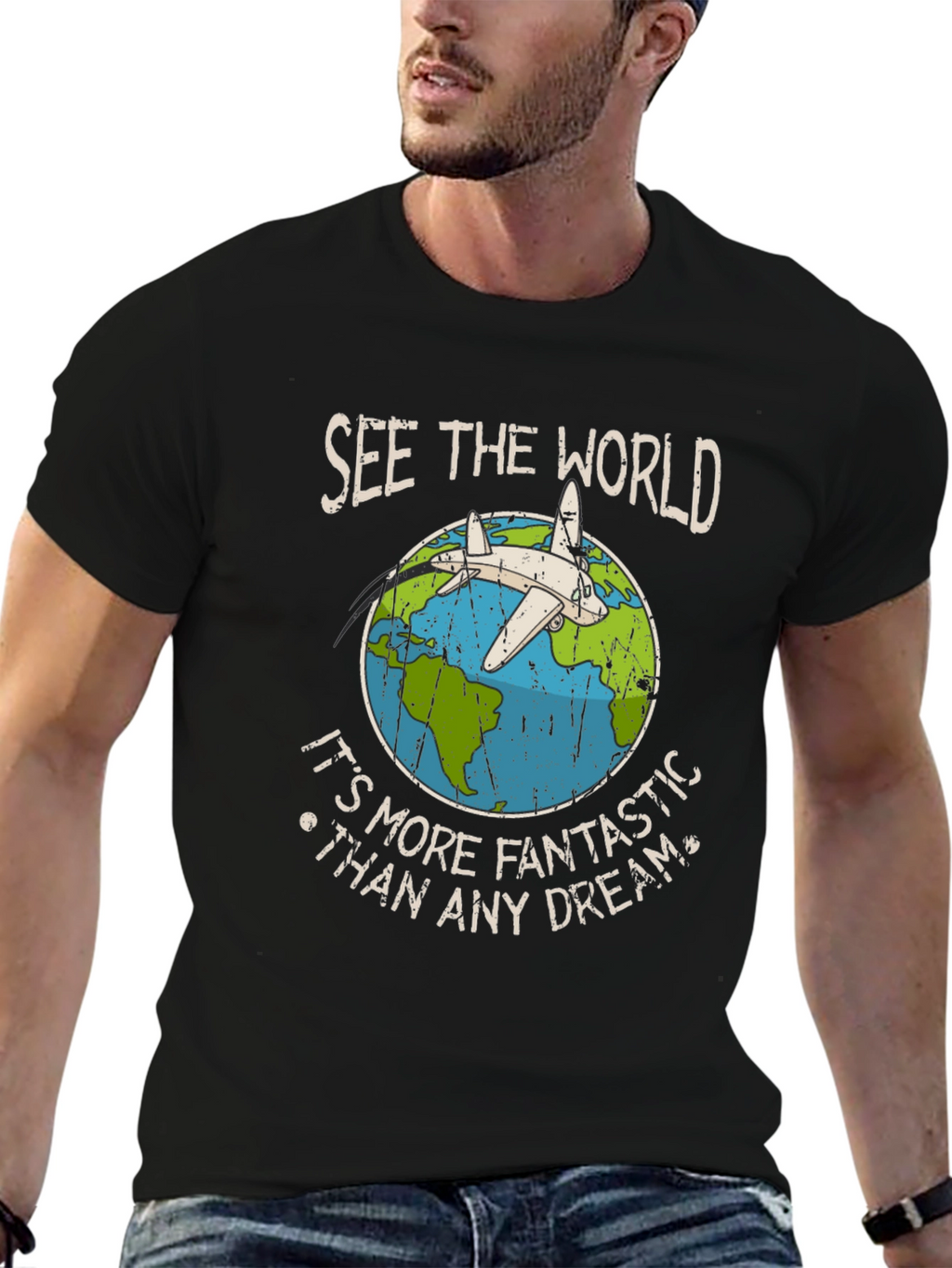 See The World Airplane Graphic T-Shirt
