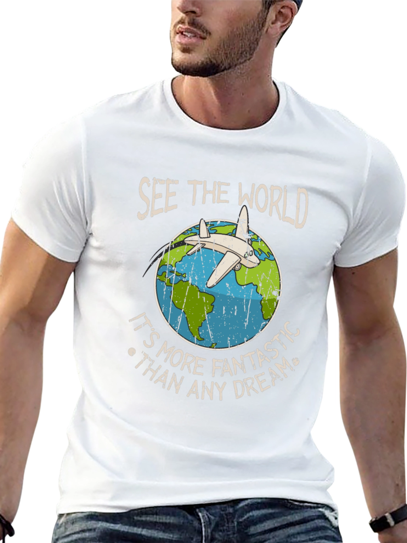 See The World Airplane Graphic T-Shirt