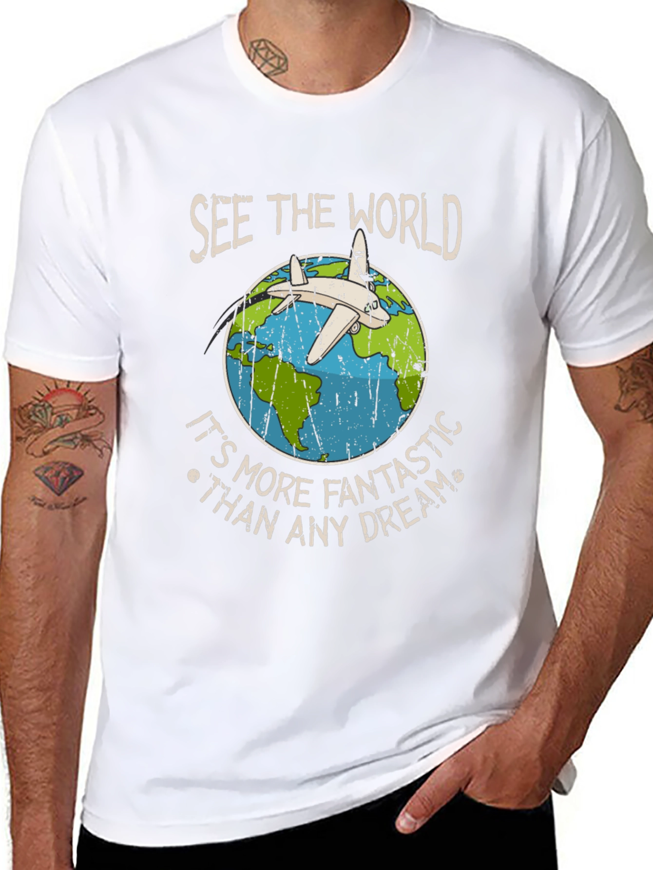 See The World Airplane Graphic T-Shirt