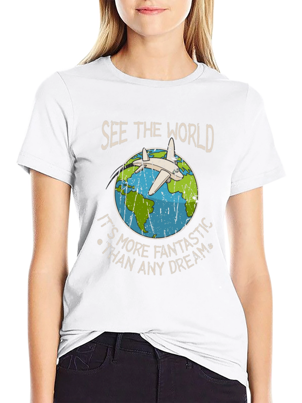 See The World Airplane Graphic T-Shirt