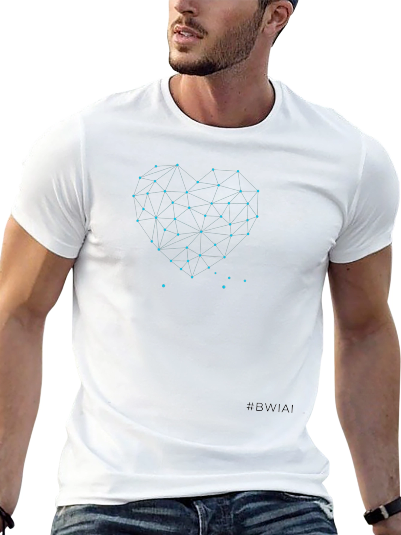 Geometric Heart T-Shirt - Modern Style