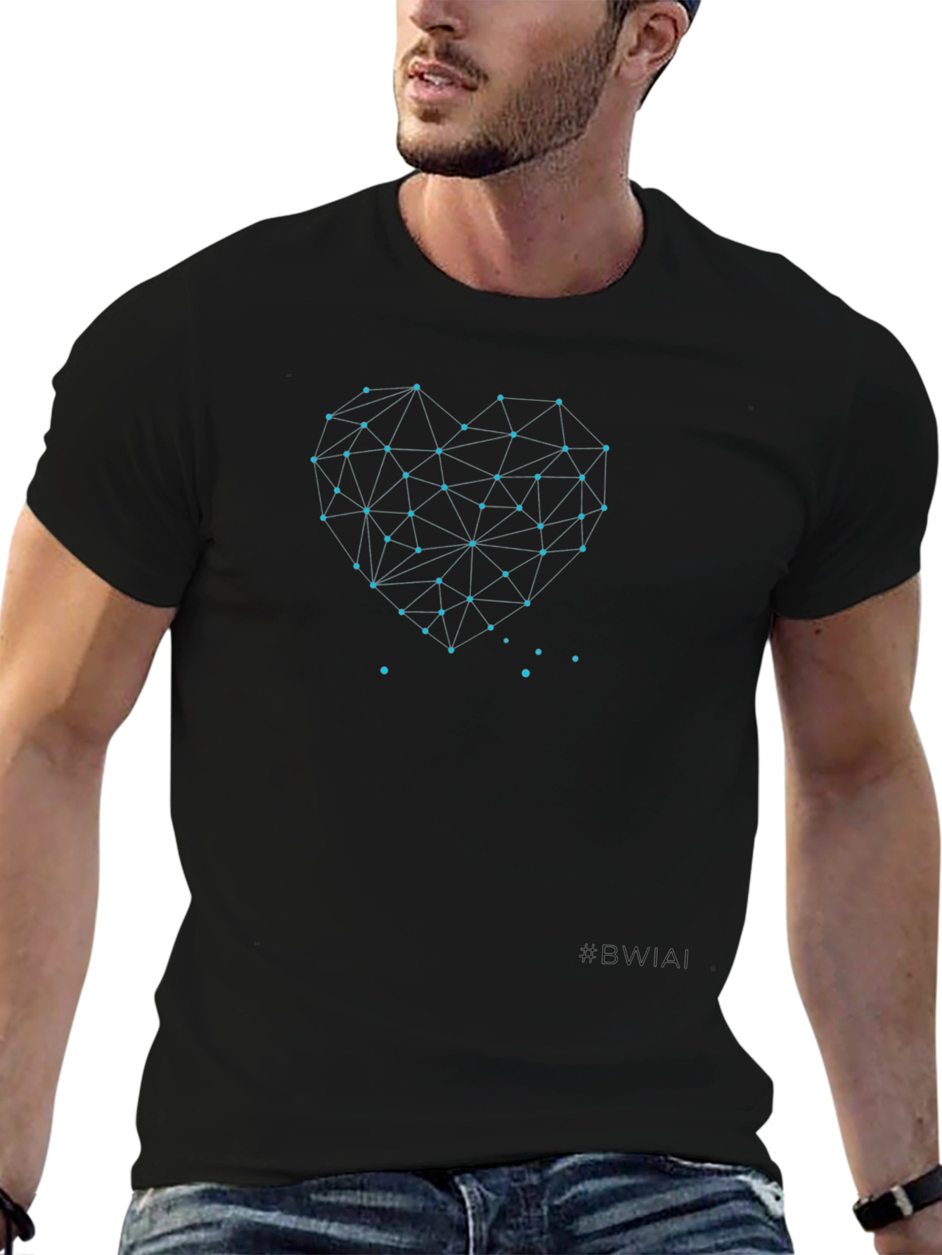 Geometric Heart T-Shirt - Modern Style
