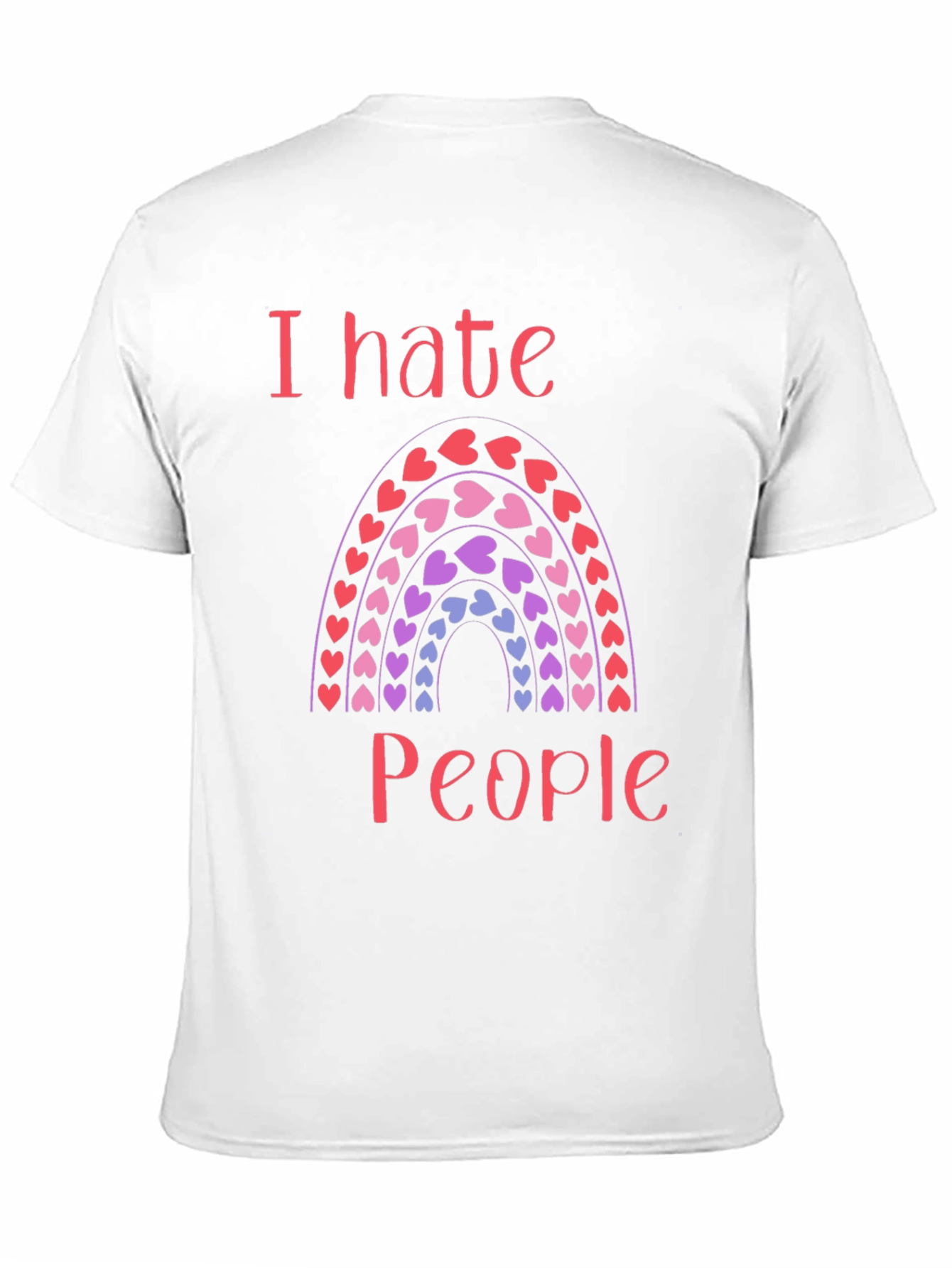 I Hate People Rainbow Heart T-Shirt