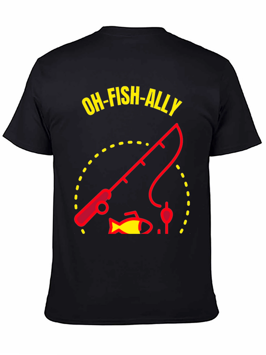 Oh-Fish-Ally Fishing Graphic T-Shirt