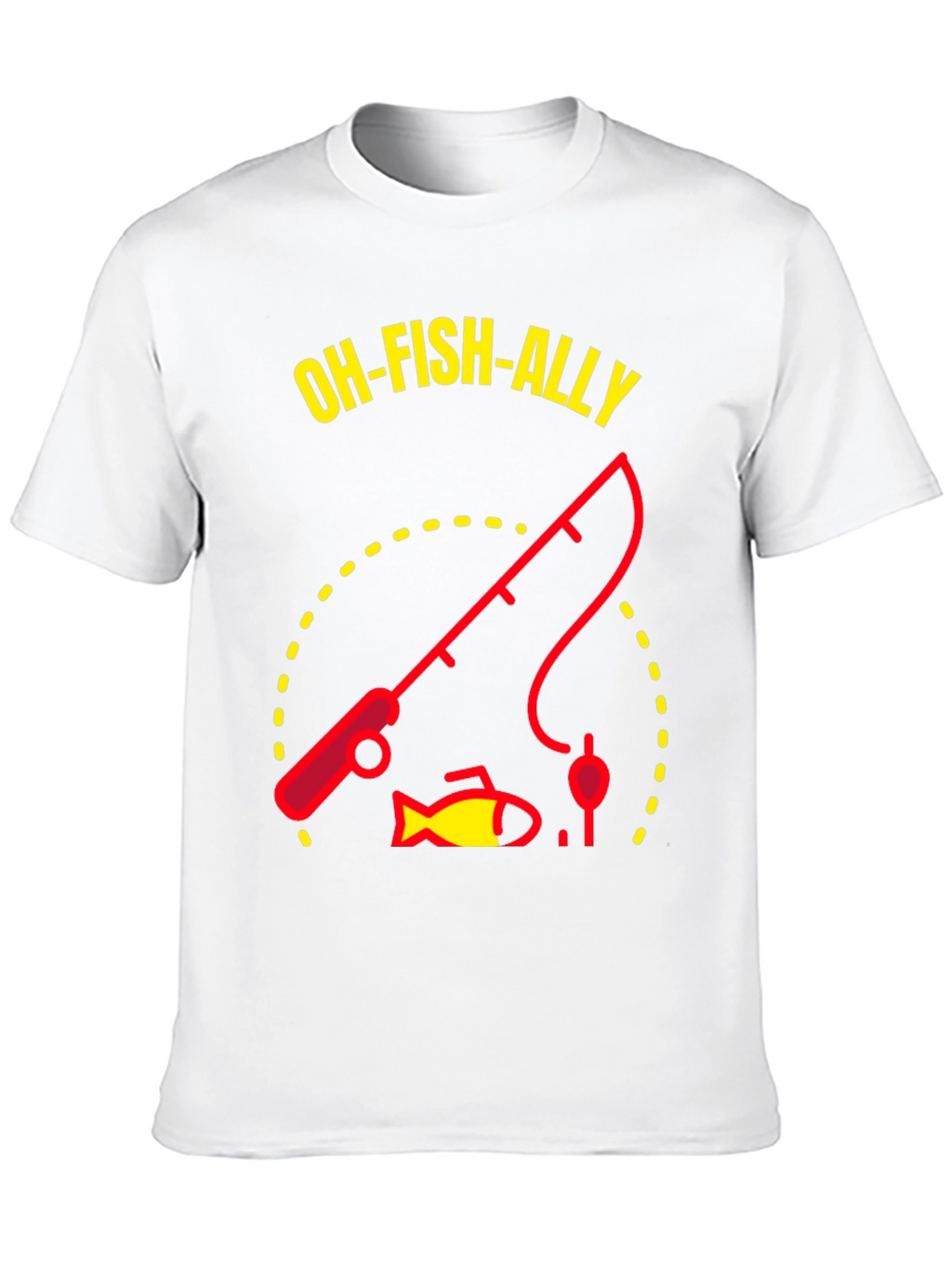 Oh-Fish-Ally Fishing Graphic T-Shirt