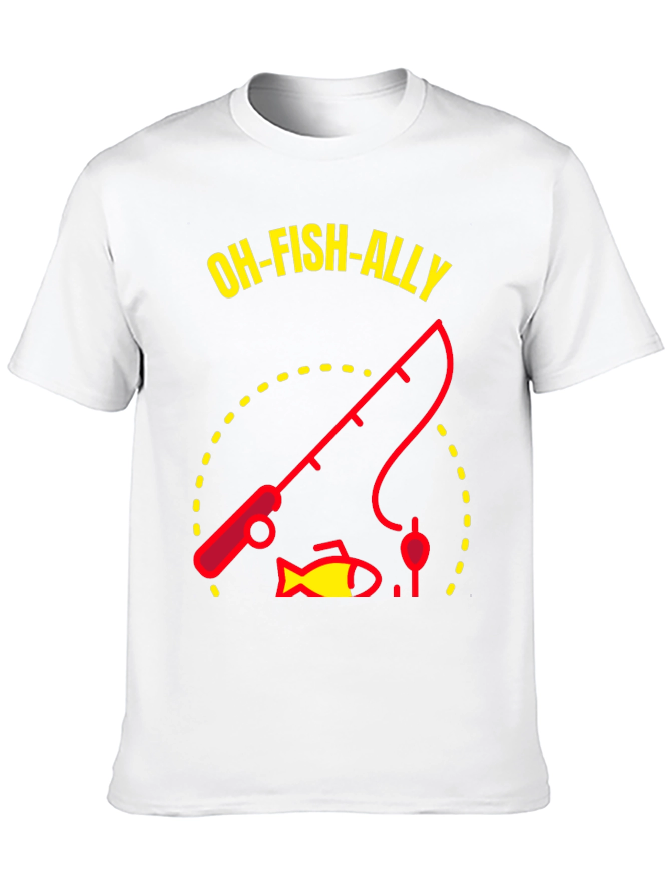 Oh-Fish-Ally Fishing Graphic T-Shirt