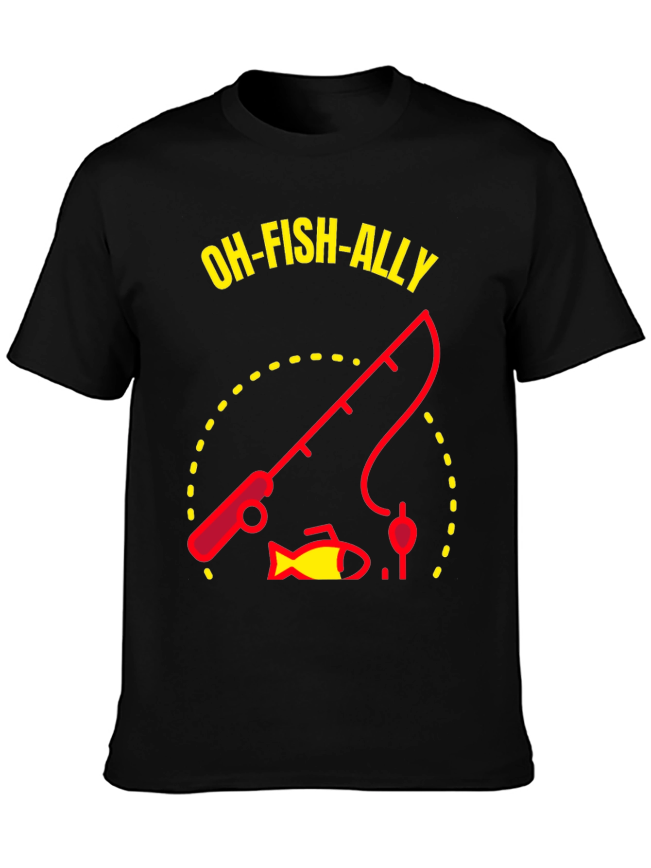 Oh-Fish-Ally Fishing Graphic T-Shirt