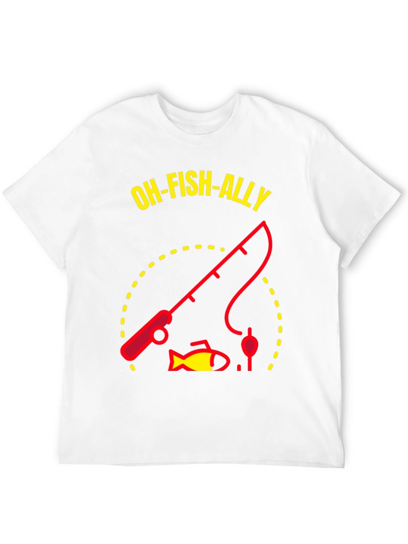 Oh-Fish-Ally Fishing Graphic T-Shirt