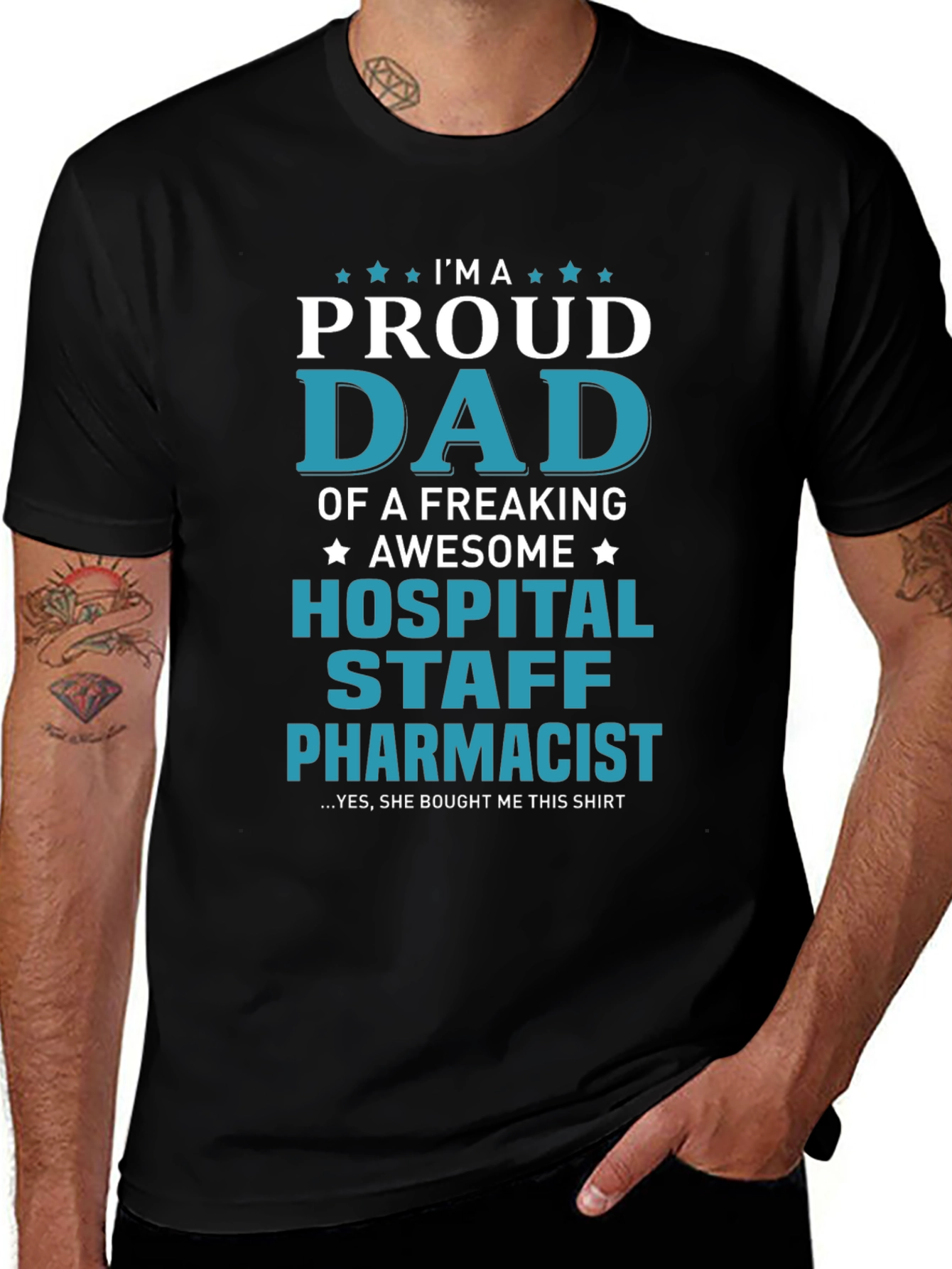 Proud Dad Hospital Staff Pharmacist T-Shirt