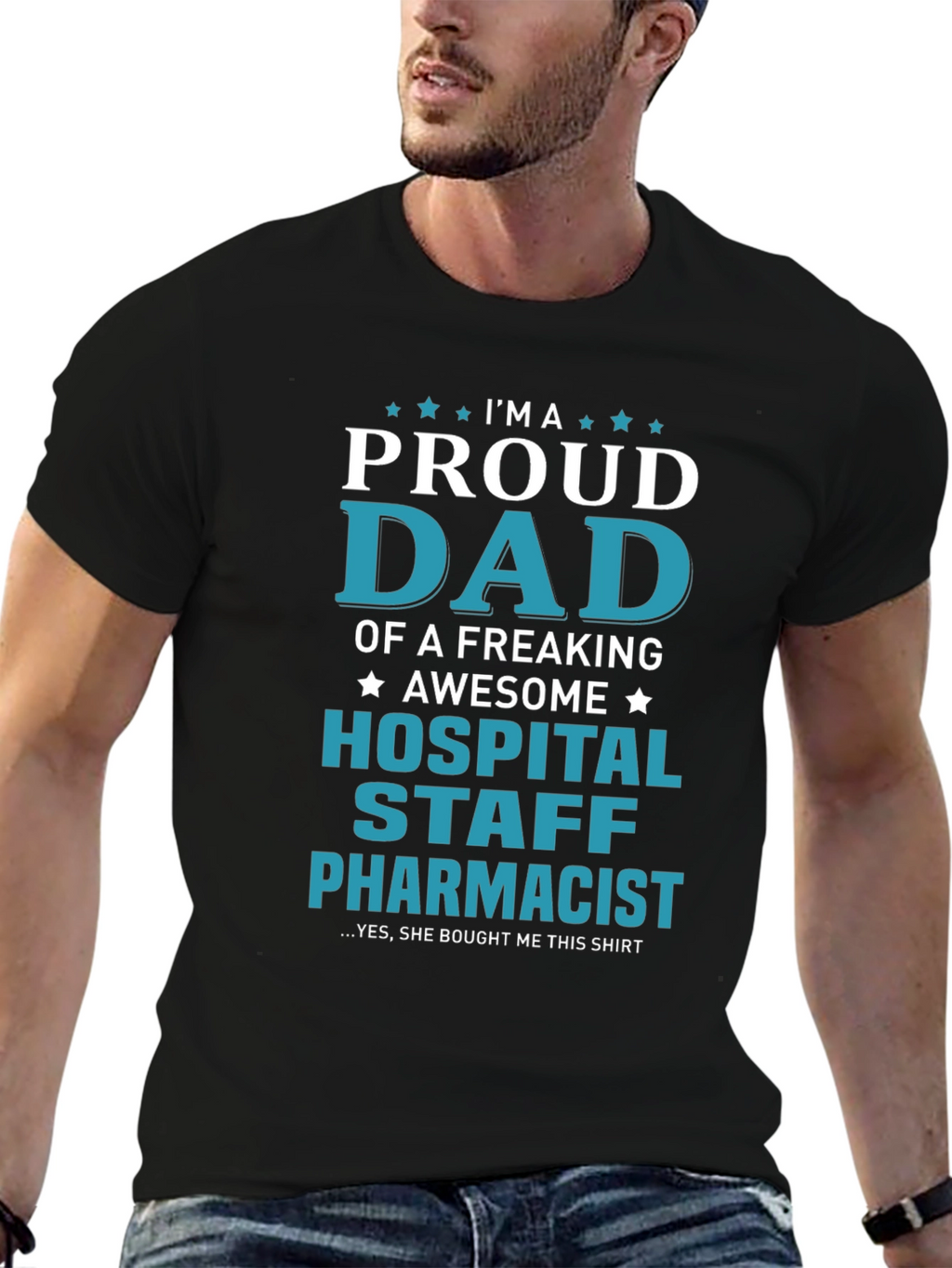Proud Dad Hospital Staff Pharmacist T-Shirt