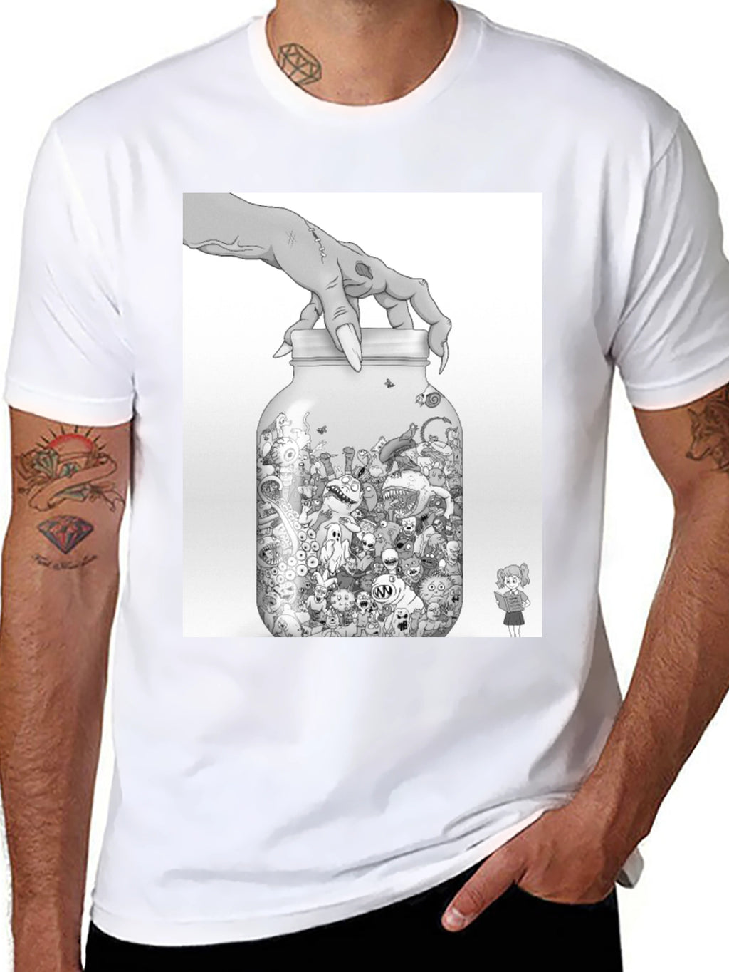 Monster Jar Graphic Tee - Black