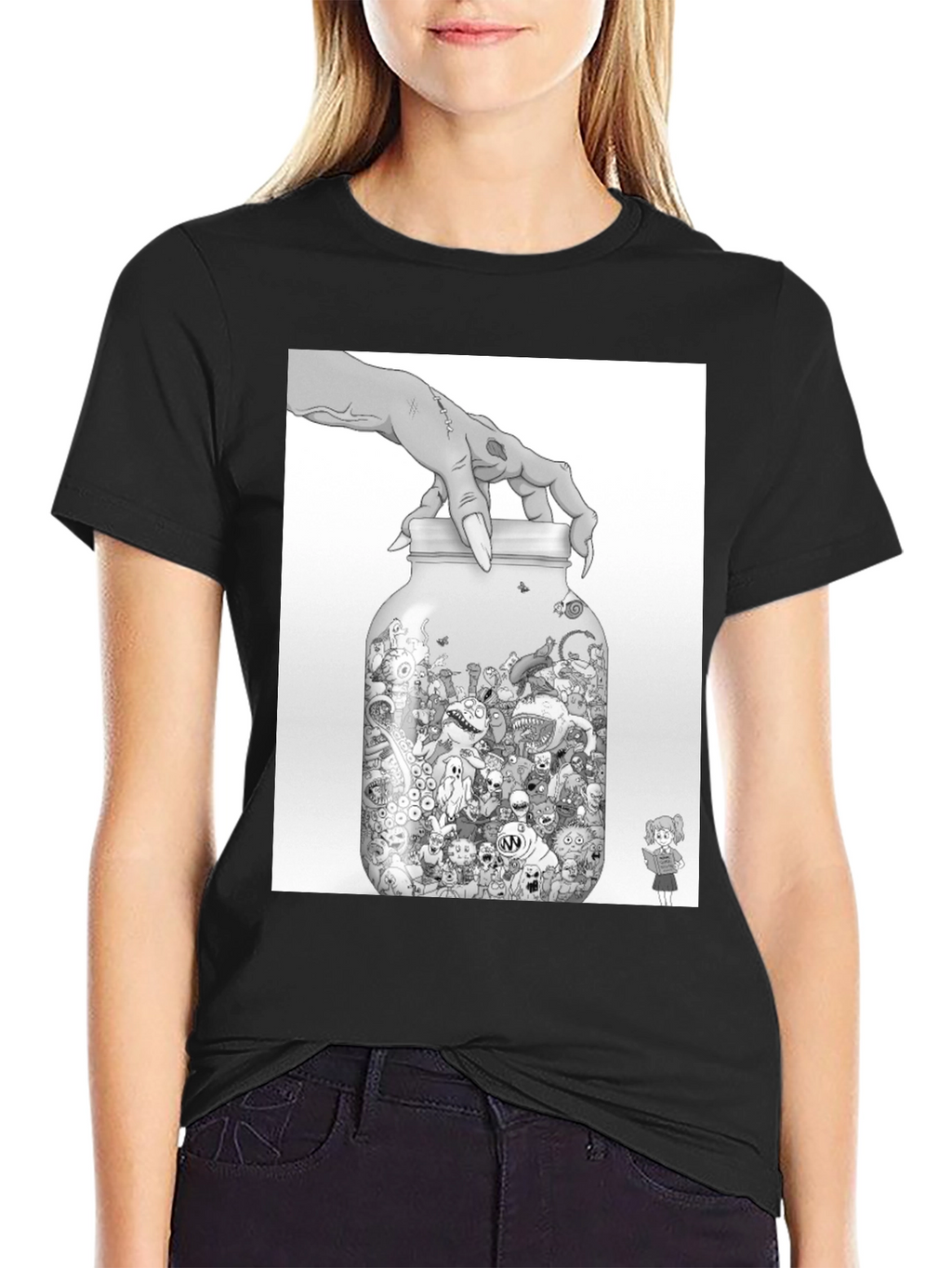 Monster Jar Graphic Tee - Black